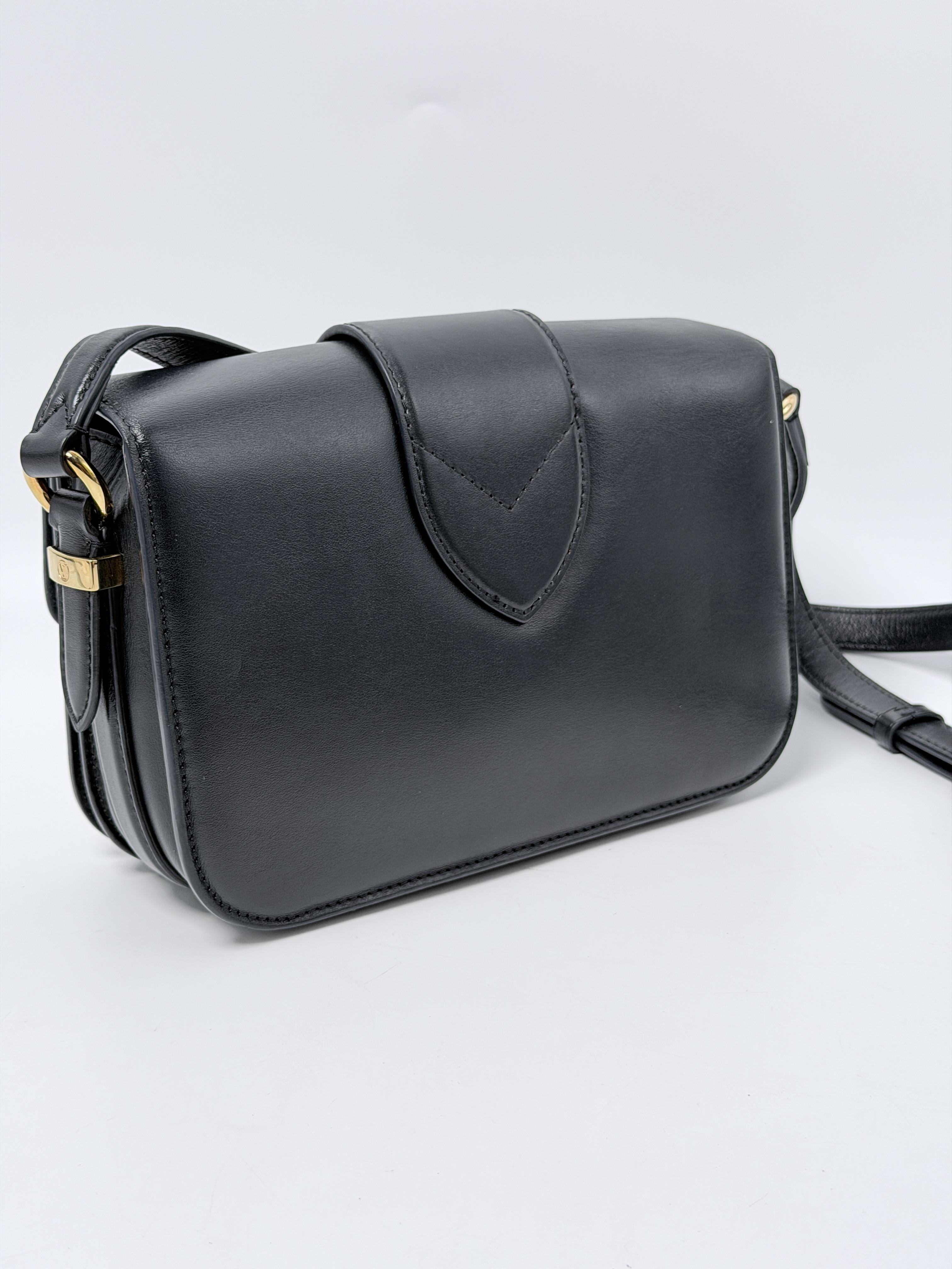 Black LV Pont 9 Crossbody Flap Bag Gold Hardware P063LV