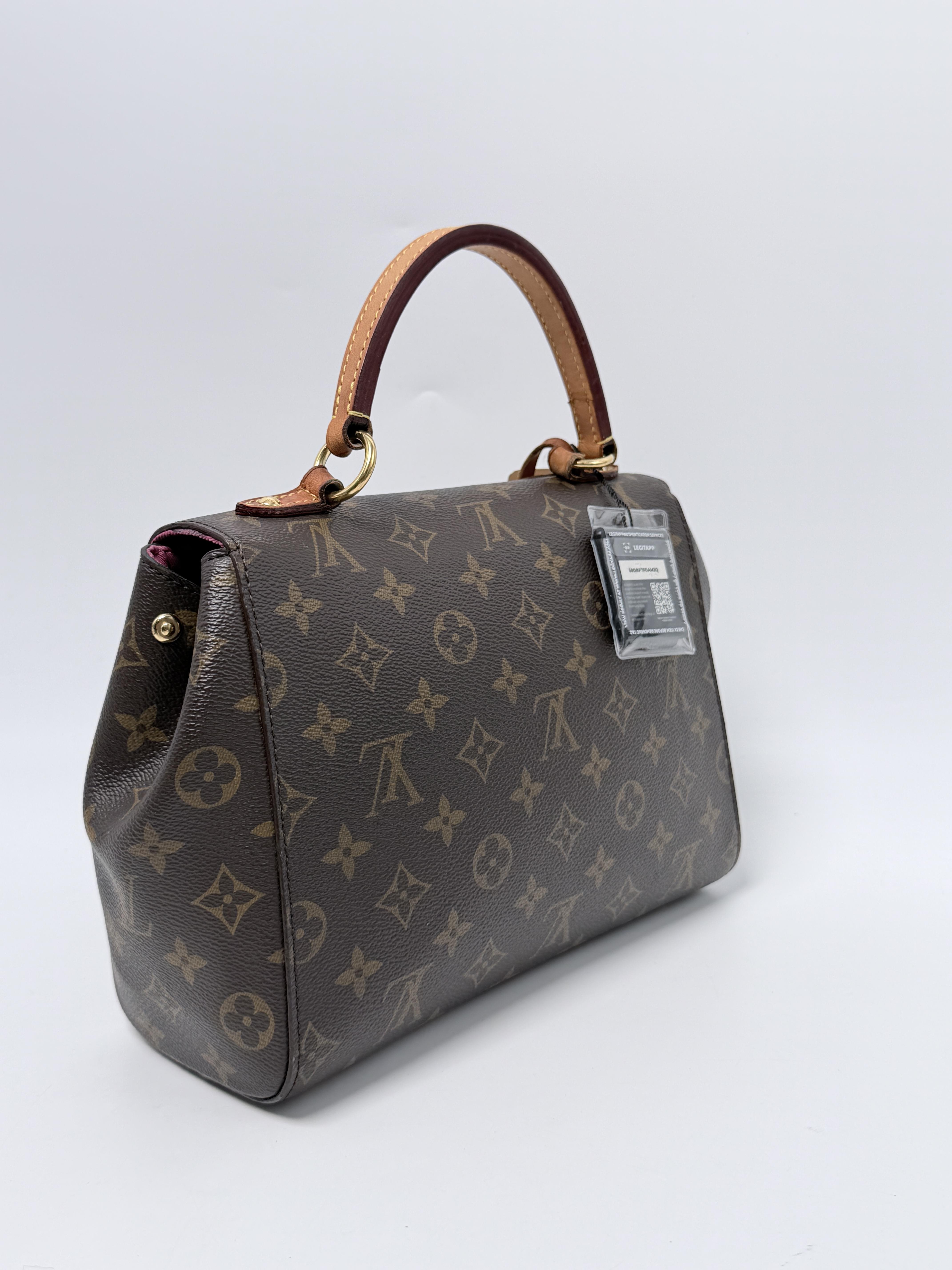 Monogram Cluny BB Bordeaux Fuchsia Top Handle Crossbody Bag JA1337LV