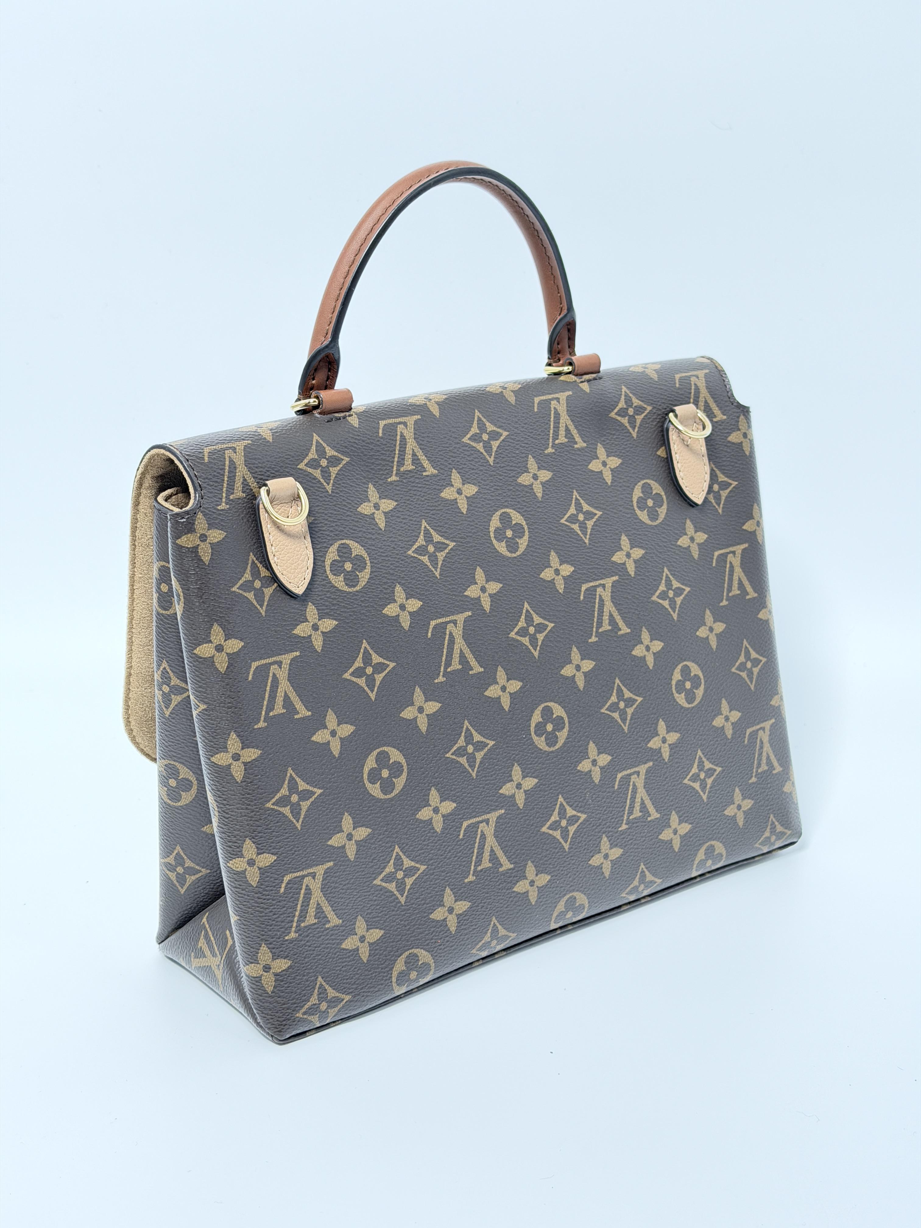 authentic Monogram Top Handle Satchel with Padlock & Shoulder Strap JX202LV