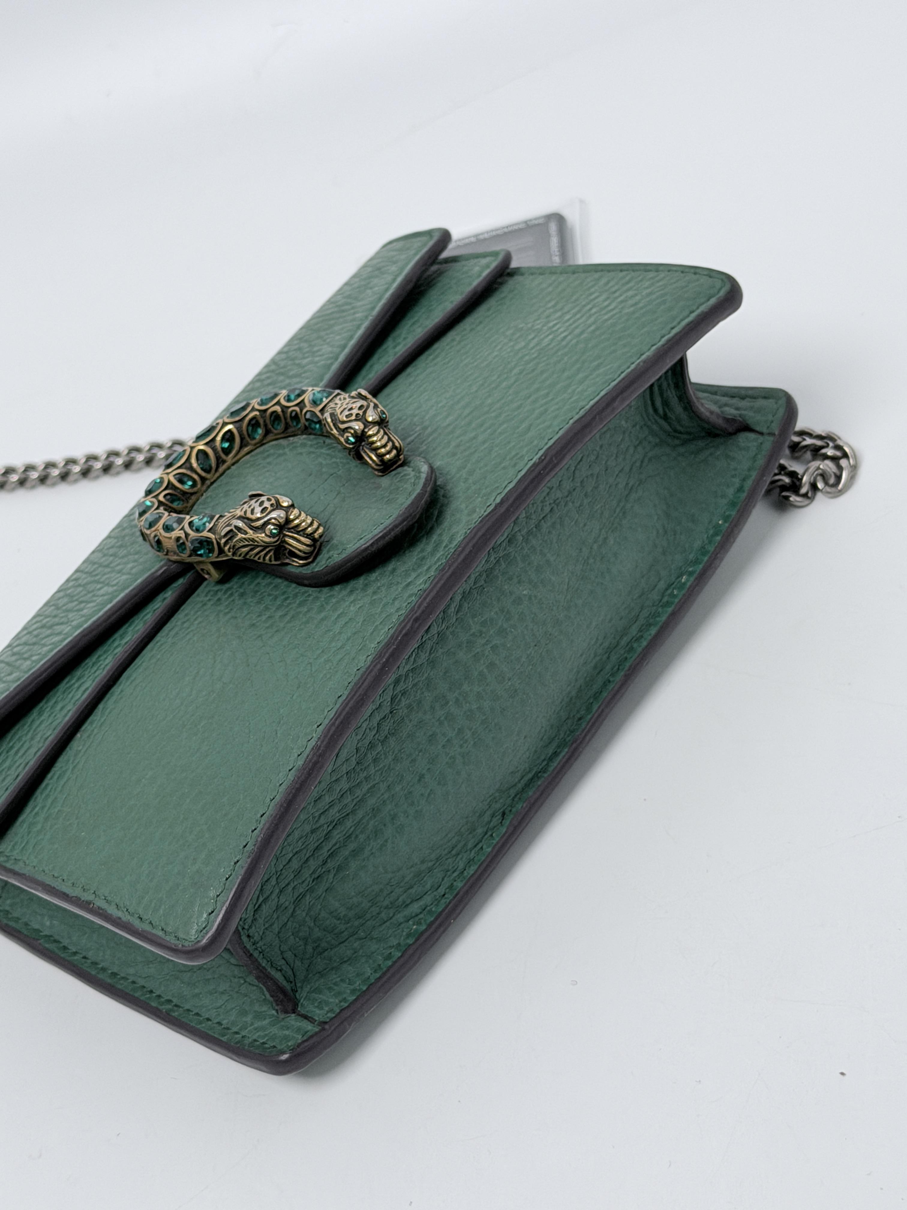 Dionysus Super Mini Green Chain Crossbody Bag Shoulder Handbag JD1155GG