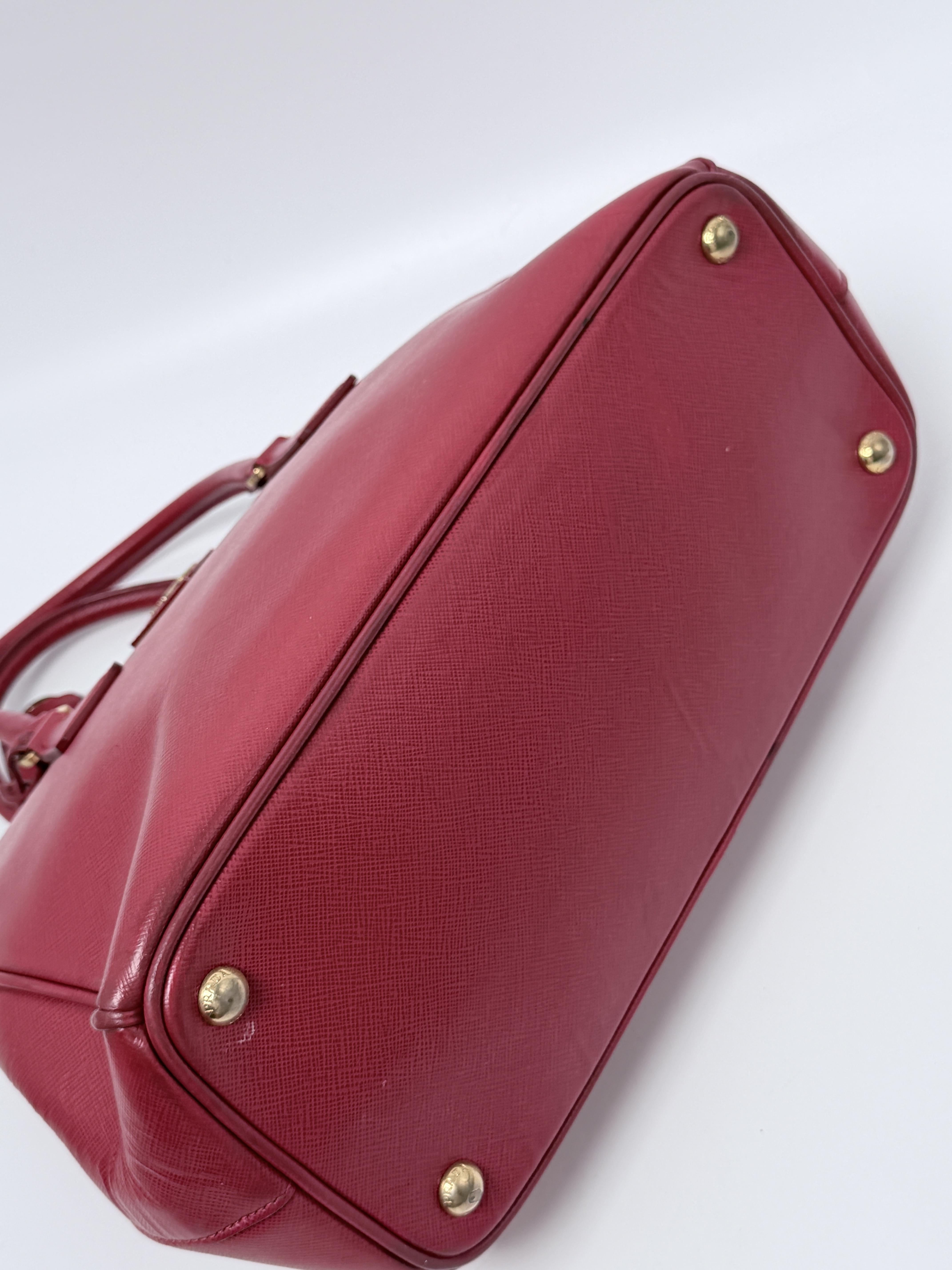Pre-owned PRADA Leather Shoulder Bags Galleria Medium Double Zip Saffiano Tote Bag Crossbody Shoulder Handbag JA772PR