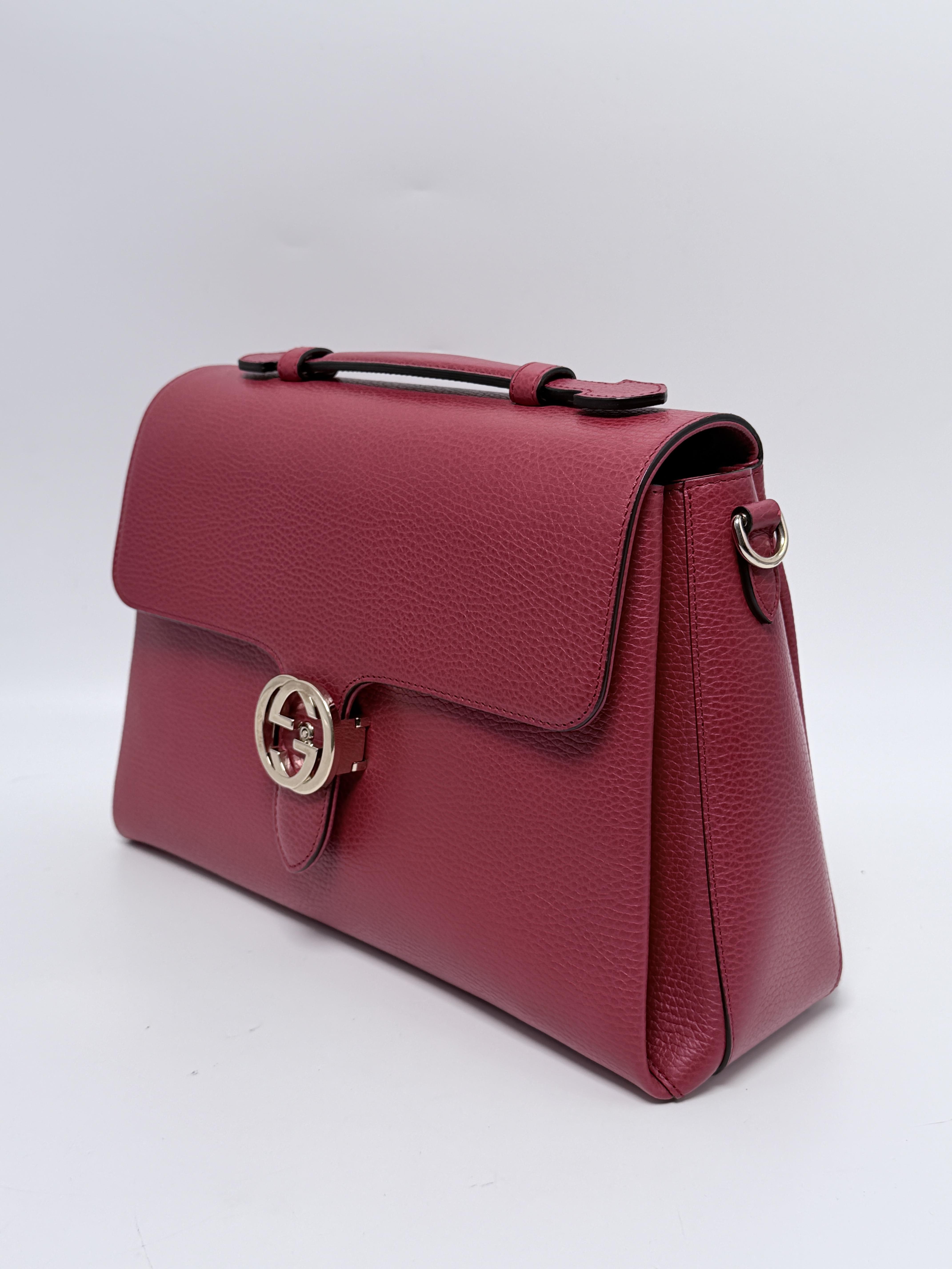 Interlocking G Chain Top Handle Handbag Shoulder Bag JD374GG
