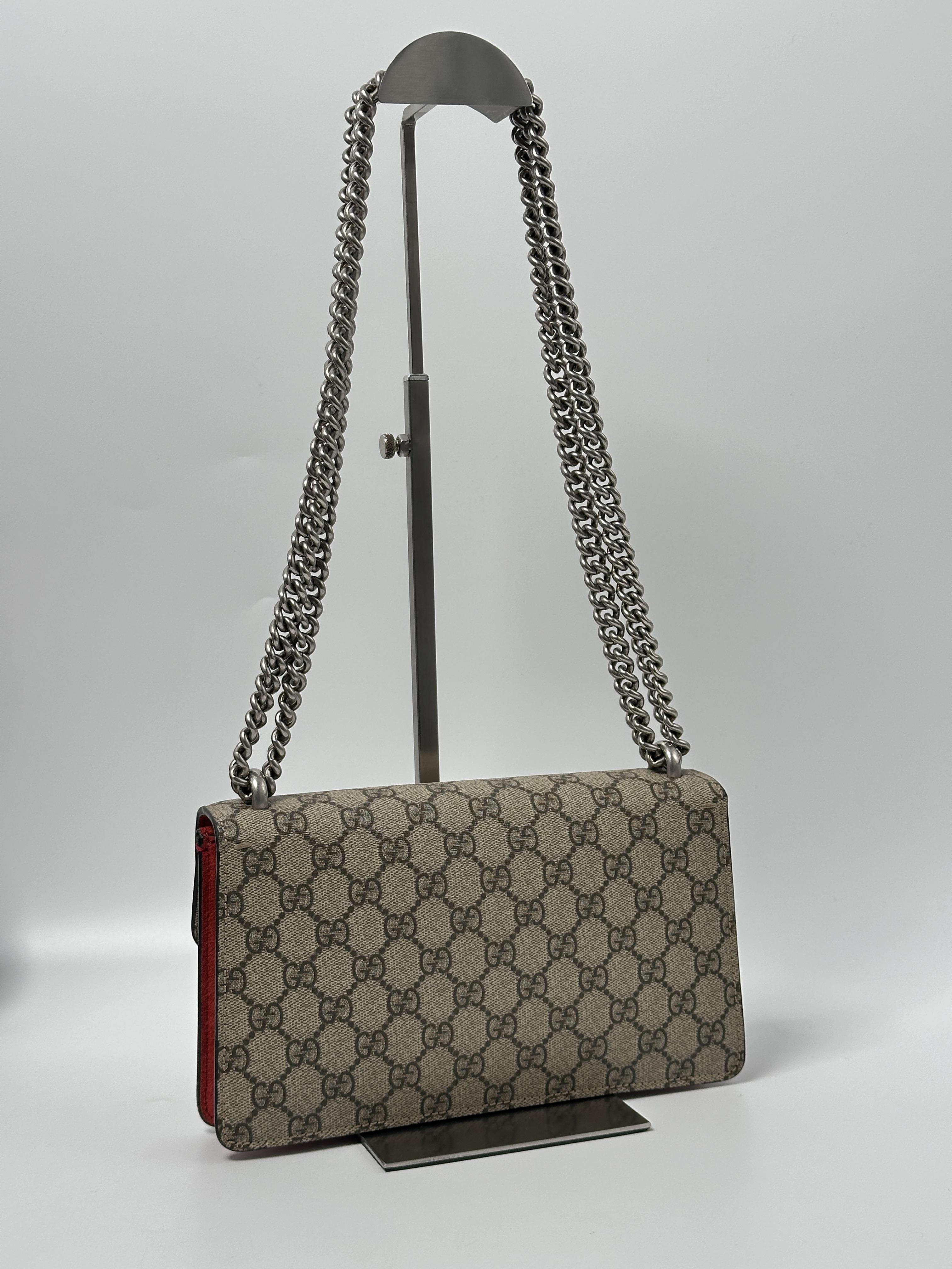Pre-owned GUCCI Canvas Crossbody Bags GG Dionysus GG Supreme Crossbody Shoulder Bag ZS079GG