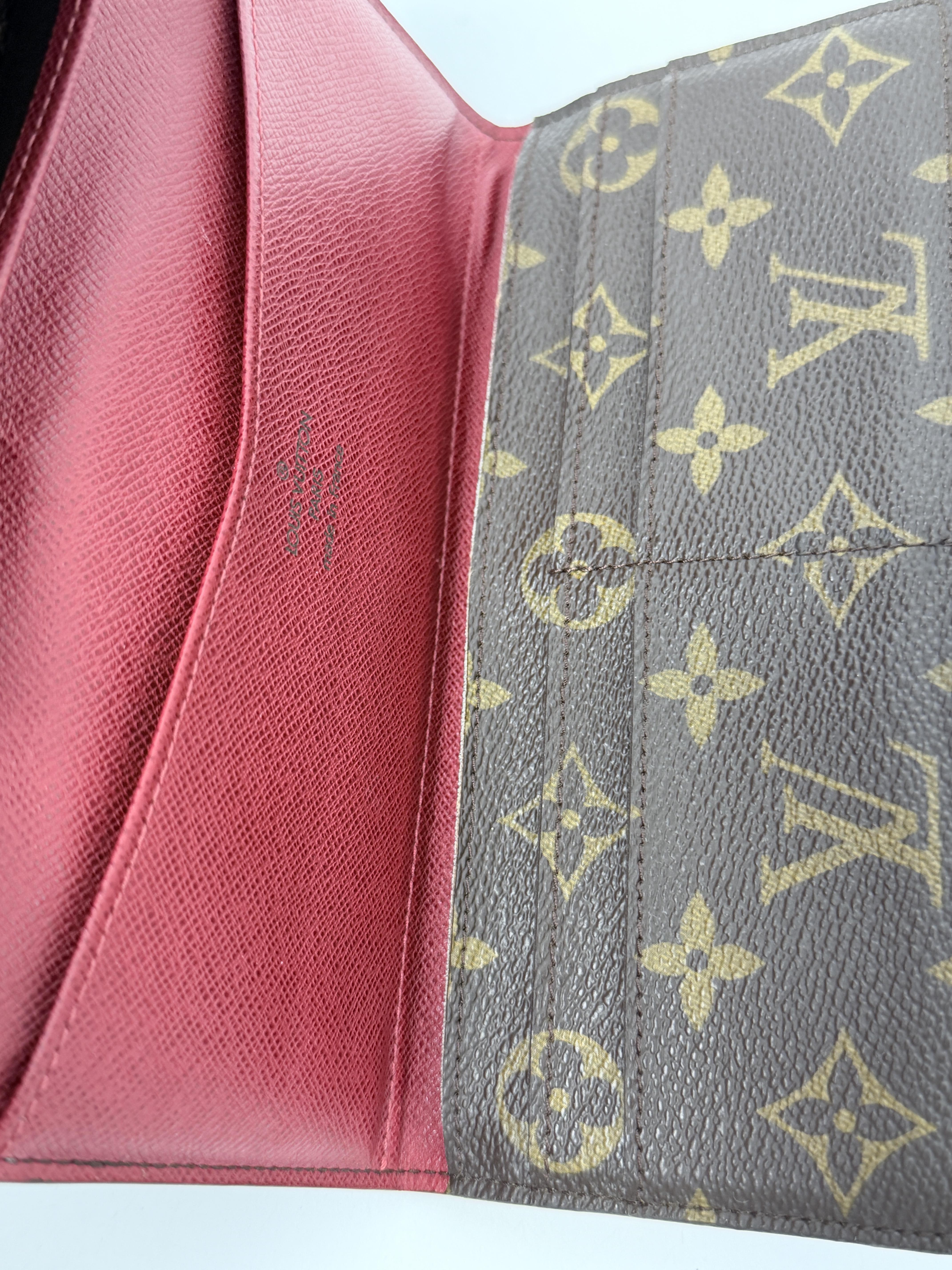 Josephine Monogram Red Long Continental Wallet JA1227LV