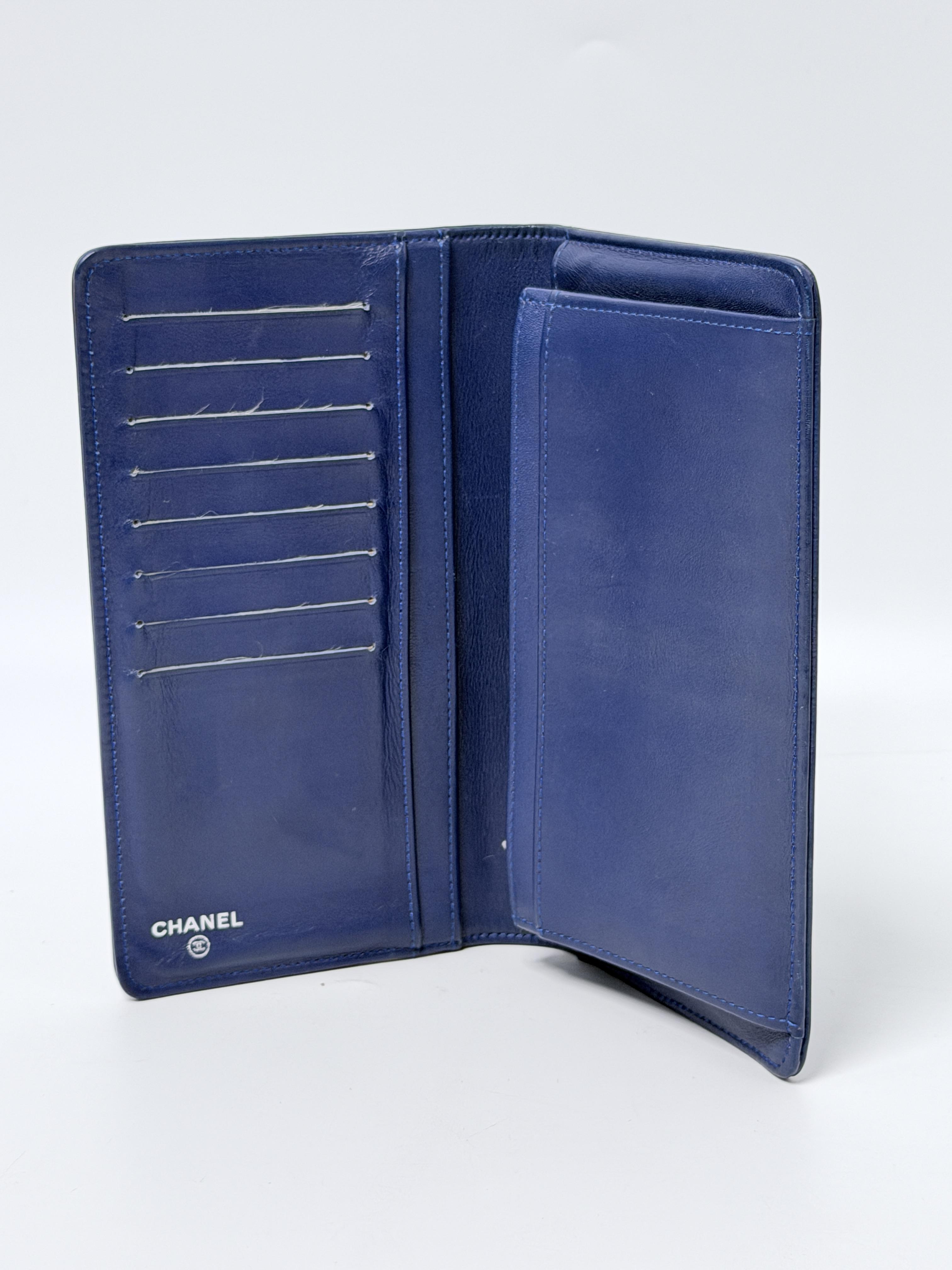 Blue Caviar Timeless Long Yen Flap Silver Hardware JE690CC
