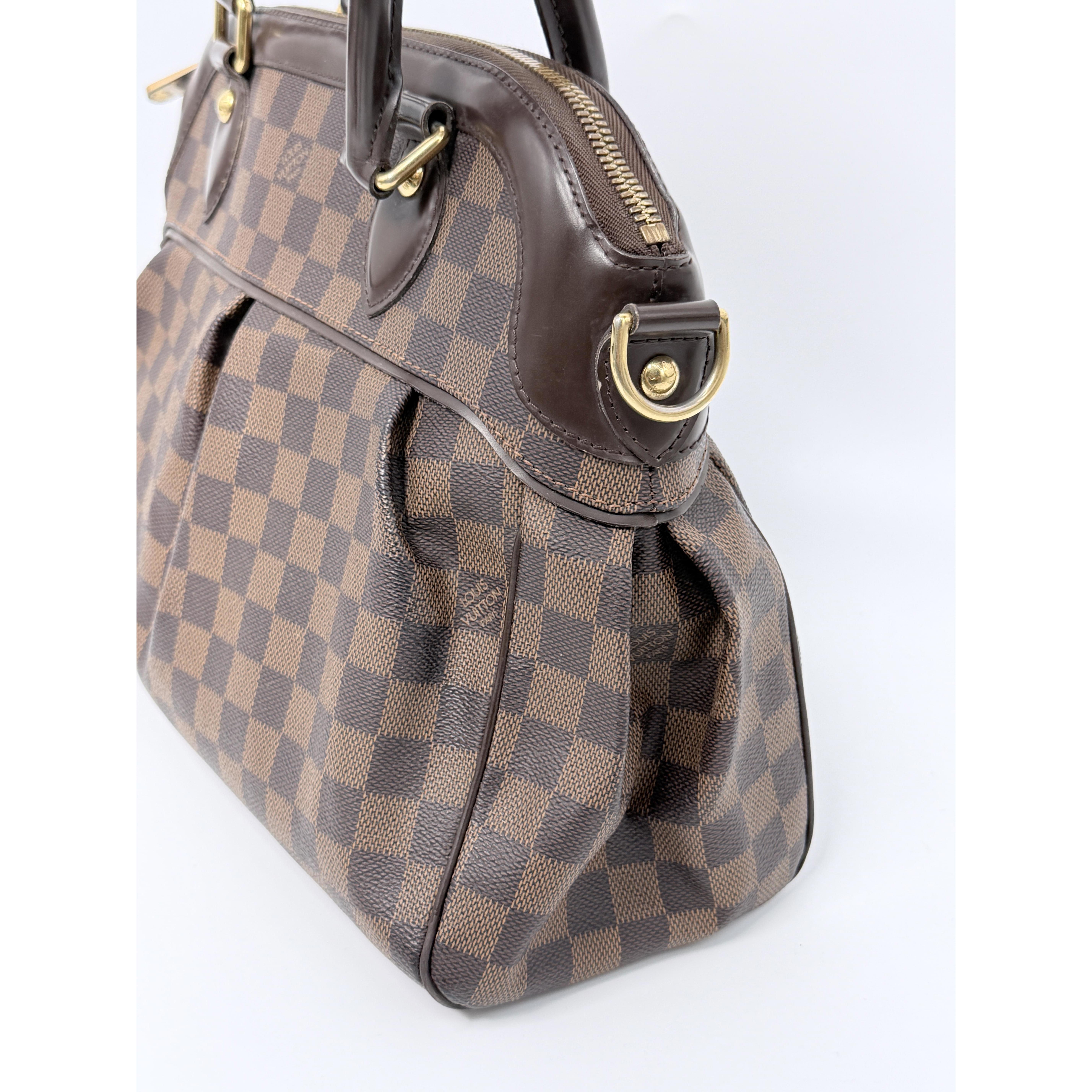 Damier Ebene Trevi PM 2 Way Shoulder Handbag Handle Bag JV1260LV
