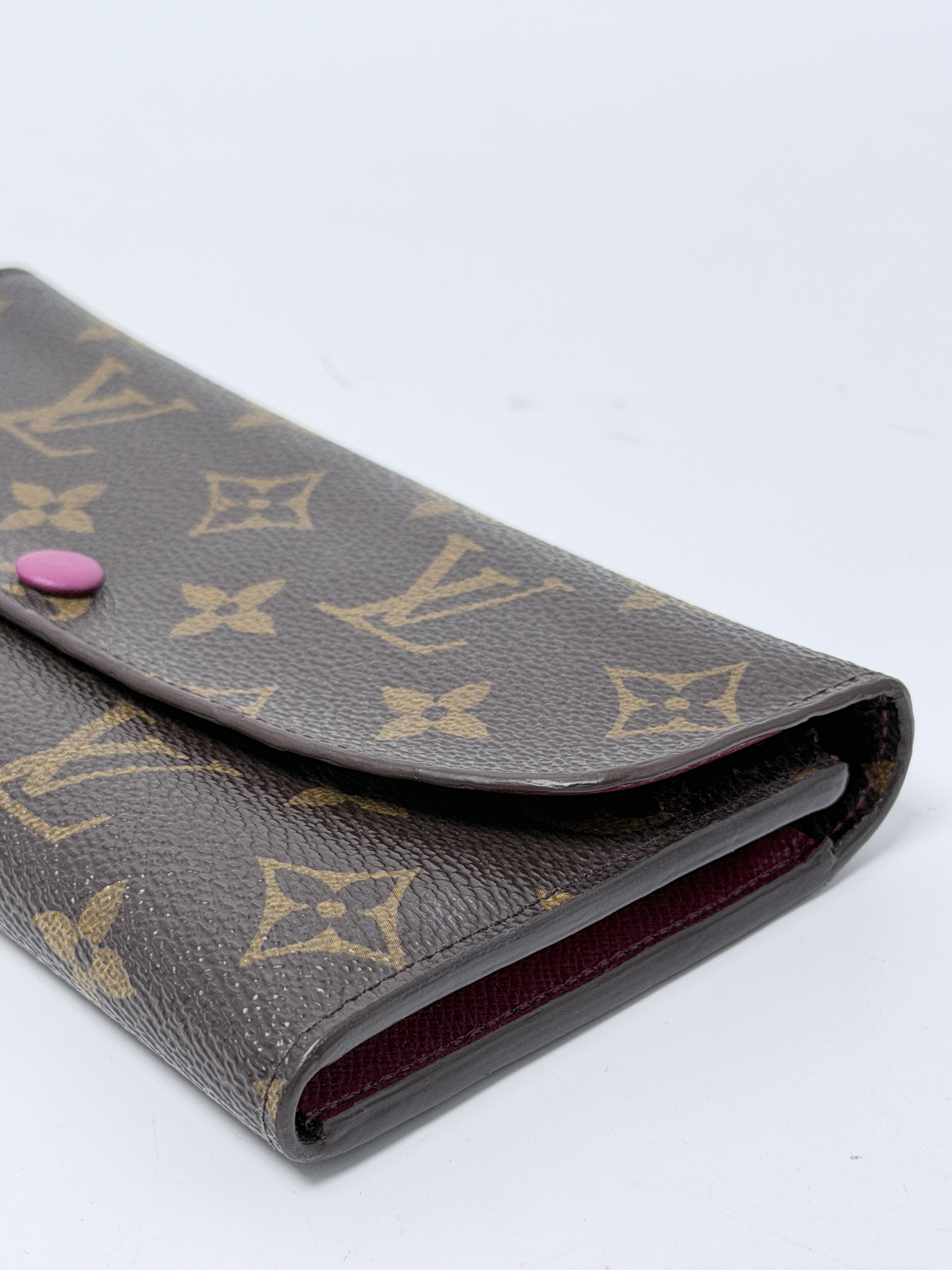 Monogram Canvas Emilie Flap Wallet Fuchsia Pink JA1342LV