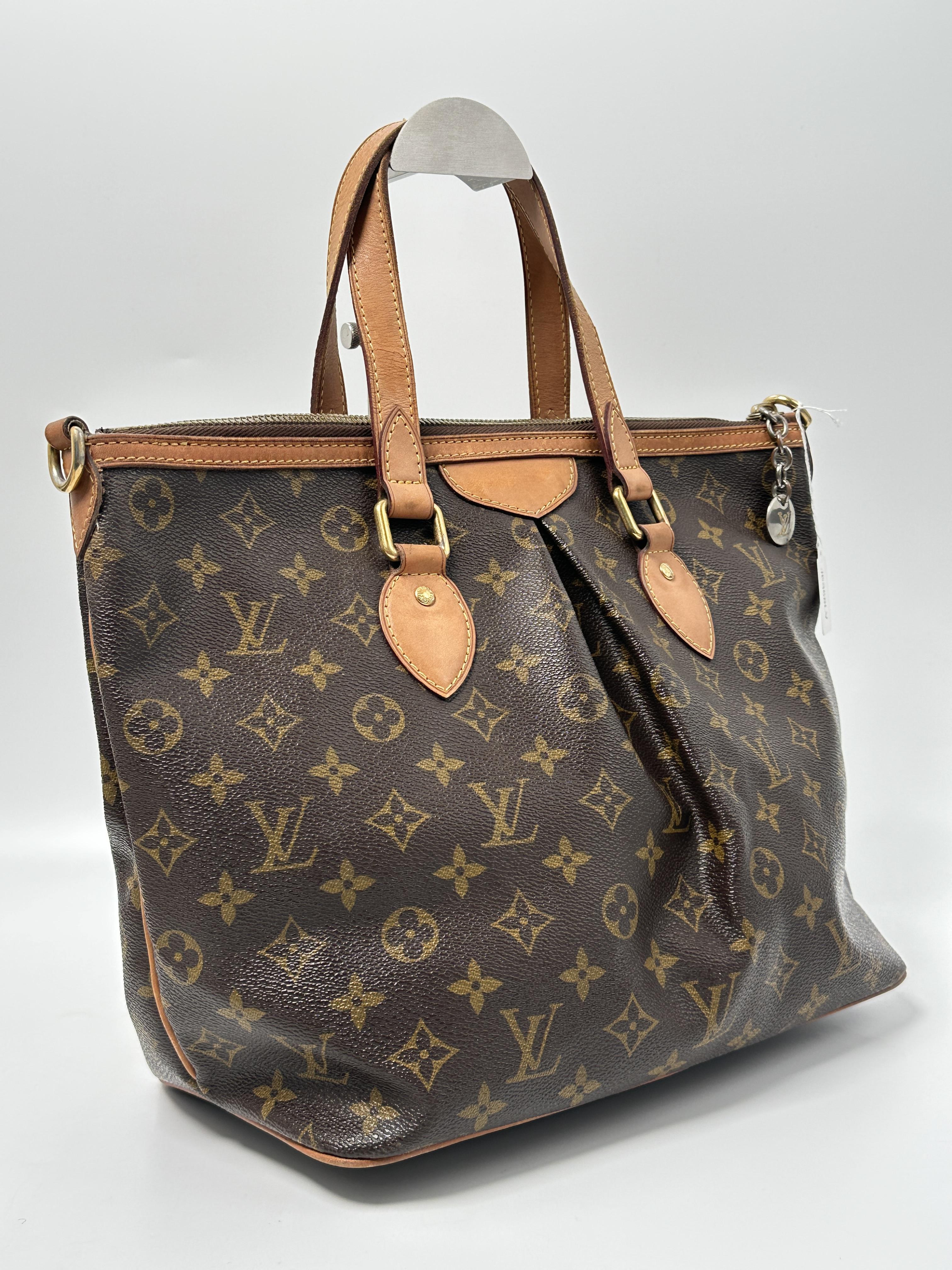 Monogram Palermo PM Tote Bag Shoulder Handbag Top Handle Bag JE358LV