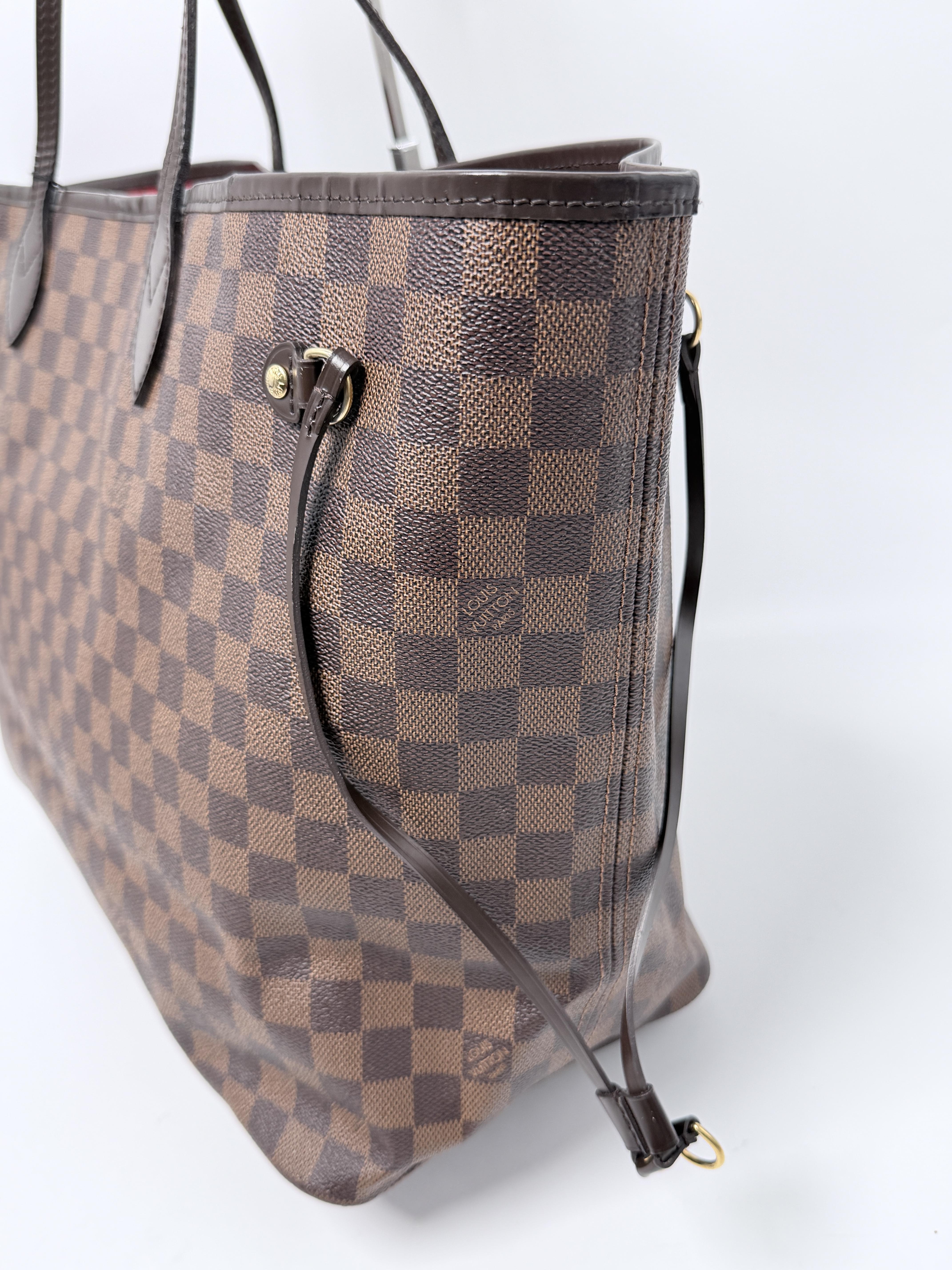 Damier Ebene Neverfull GM Shopper Tote Bag Top Handle Handbag JE767LV