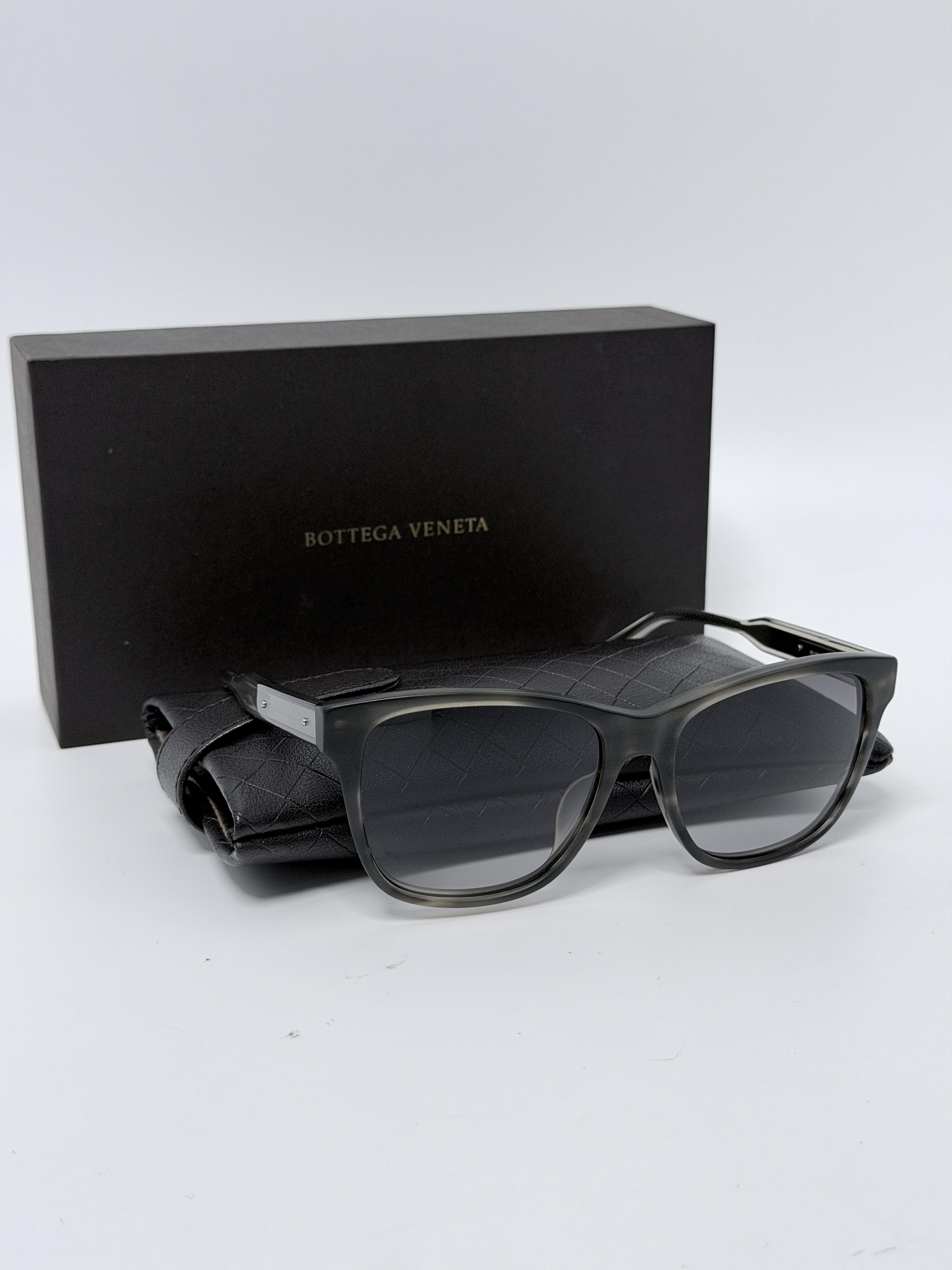 Bottega Veneta BV0001SA 002 Gray Square Sunglasses BV001S