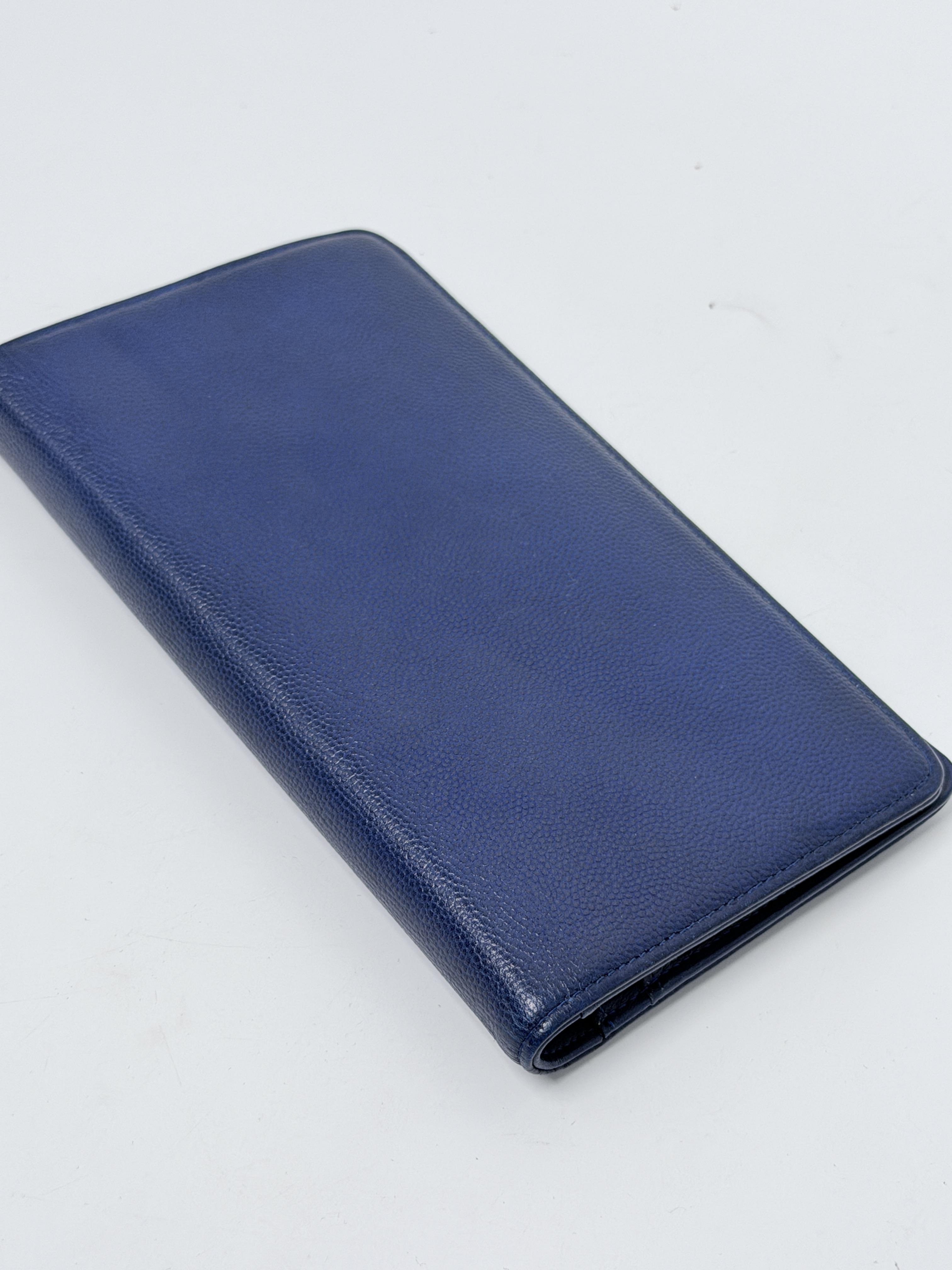Blue Caviar Timeless Long Yen Flap Silver Hardware JE690CC