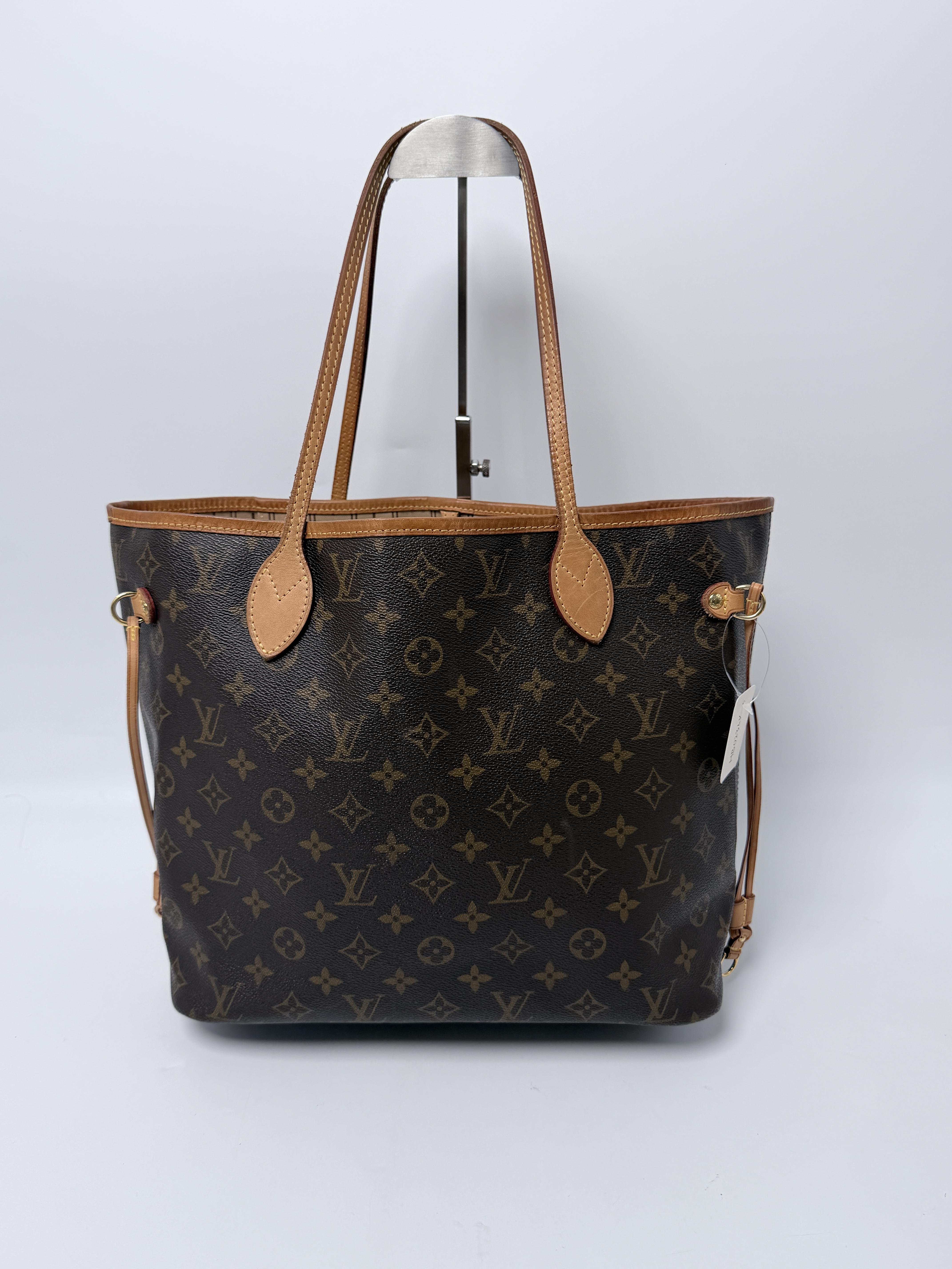 Neverfull MM Monogram Shopper Tote Bag Shoulder Handbag HB023LV