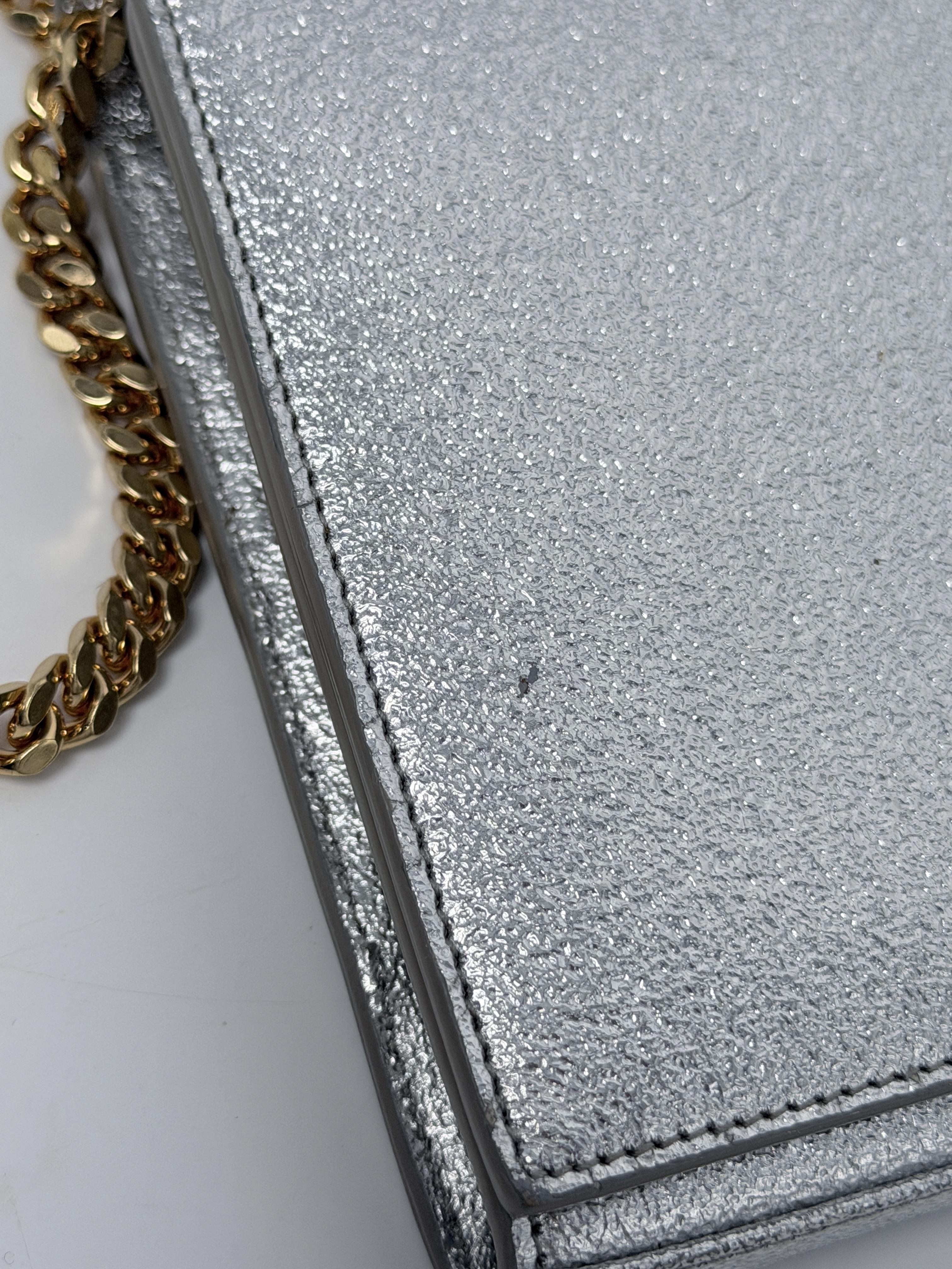 Saint Laurent Metallic Kate Crossbody Bag Shoulder Handbag JD1028Y