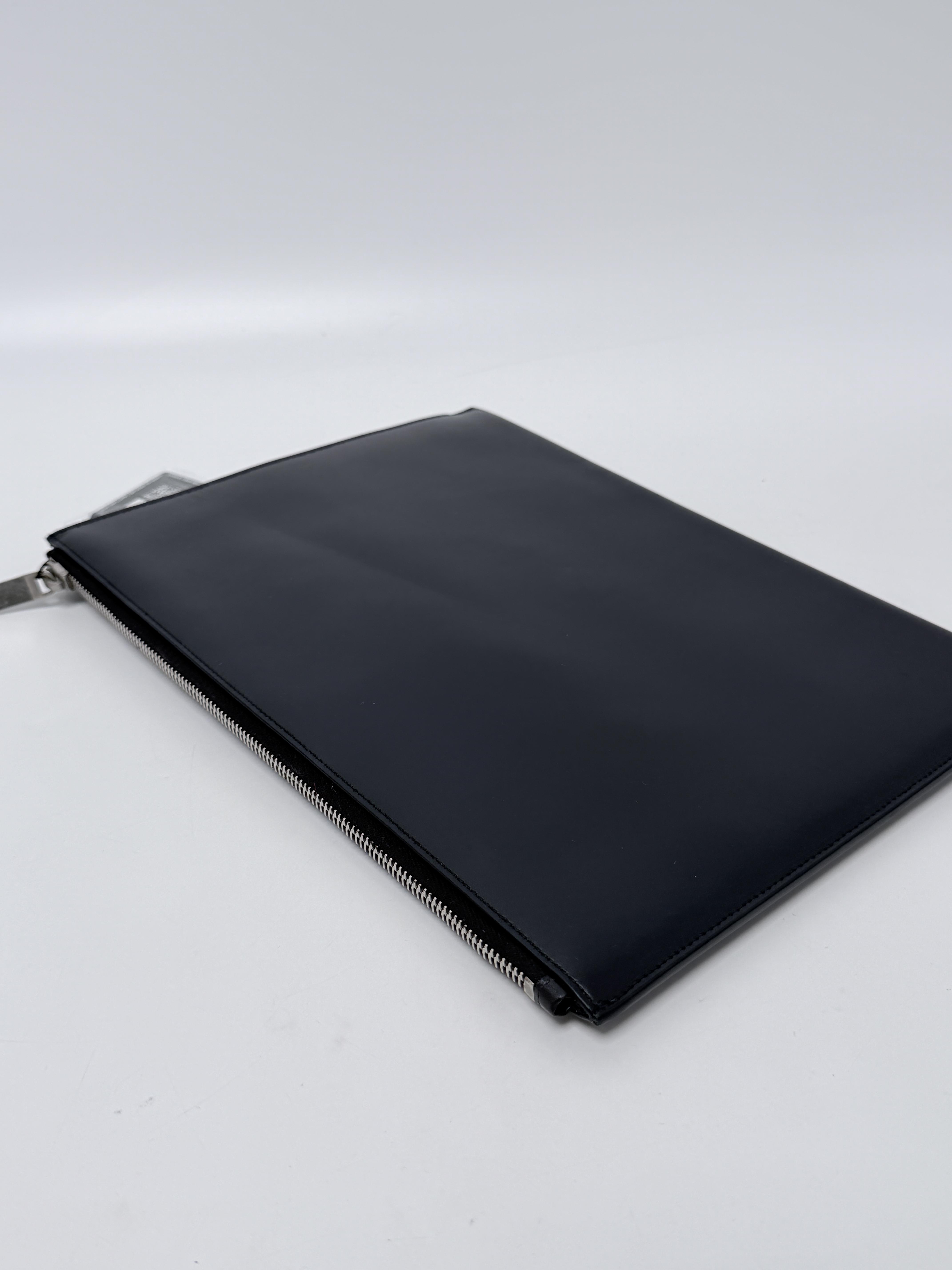 Saint Laurent Monogram Pouch Black YSL Cassandre Clutch Handbag JD1458Y