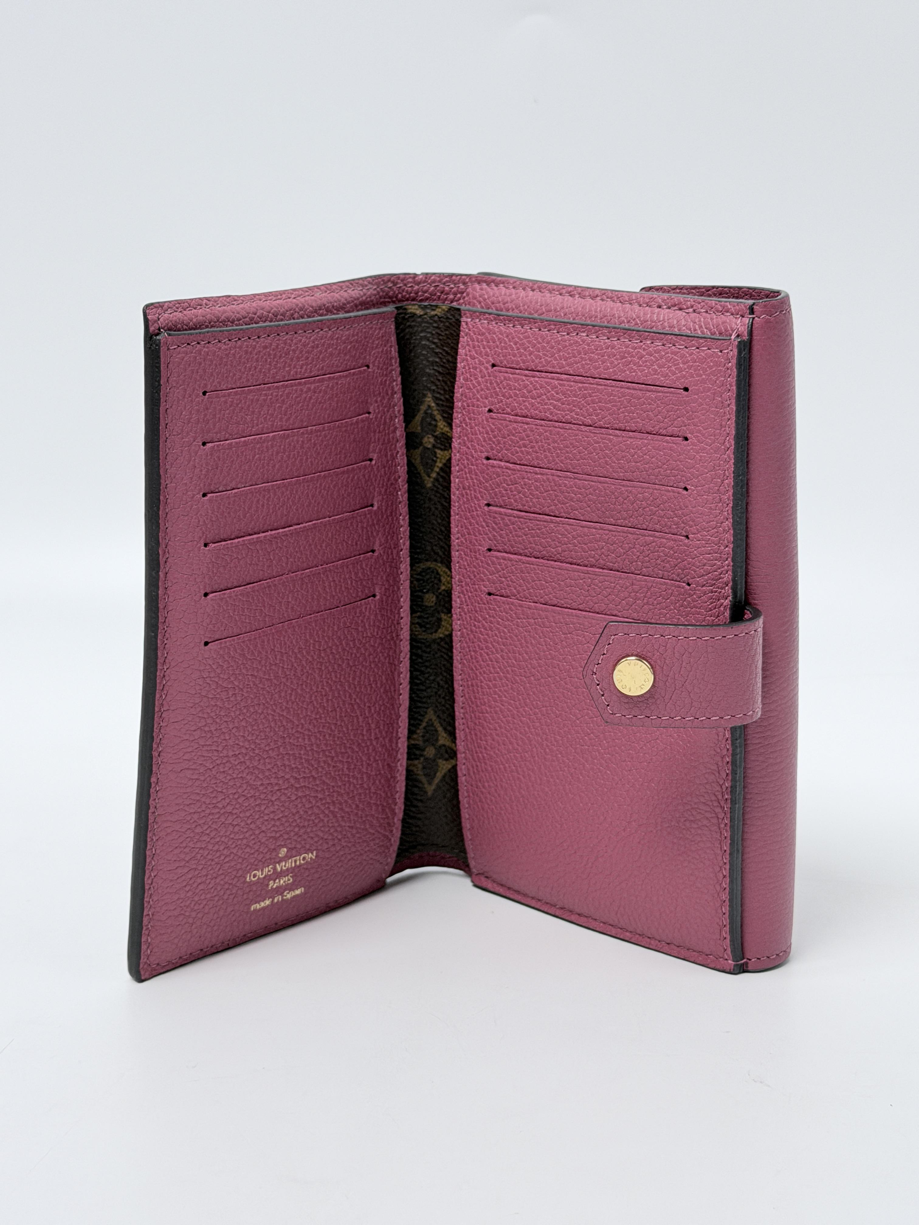 Monogram Pallas Compact Fuchsia Pink Bifold Foldover JP009LV
