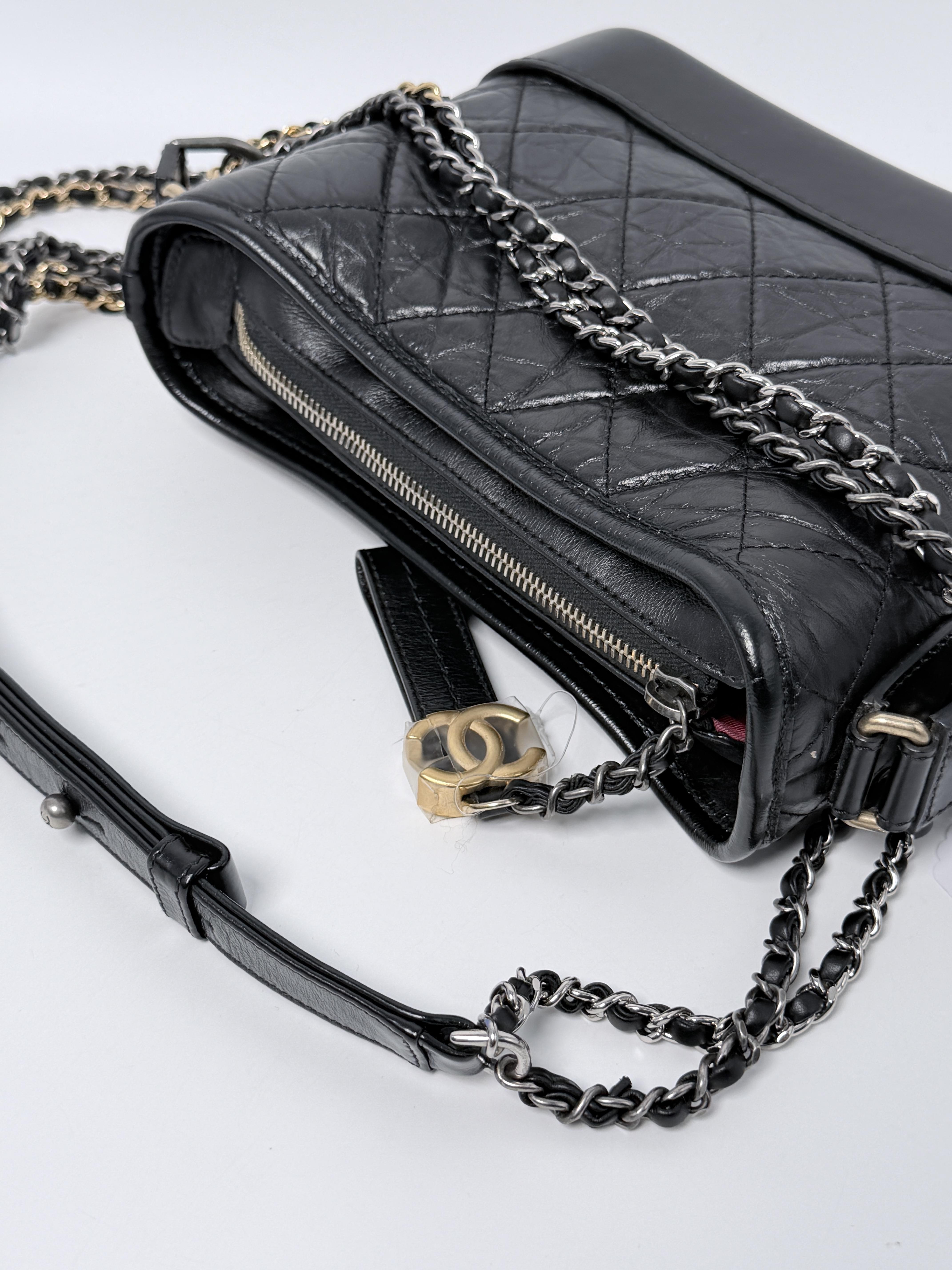 Quilted Logo Strap Crossbody Bag Shoulder Handbag Black ZS001CC