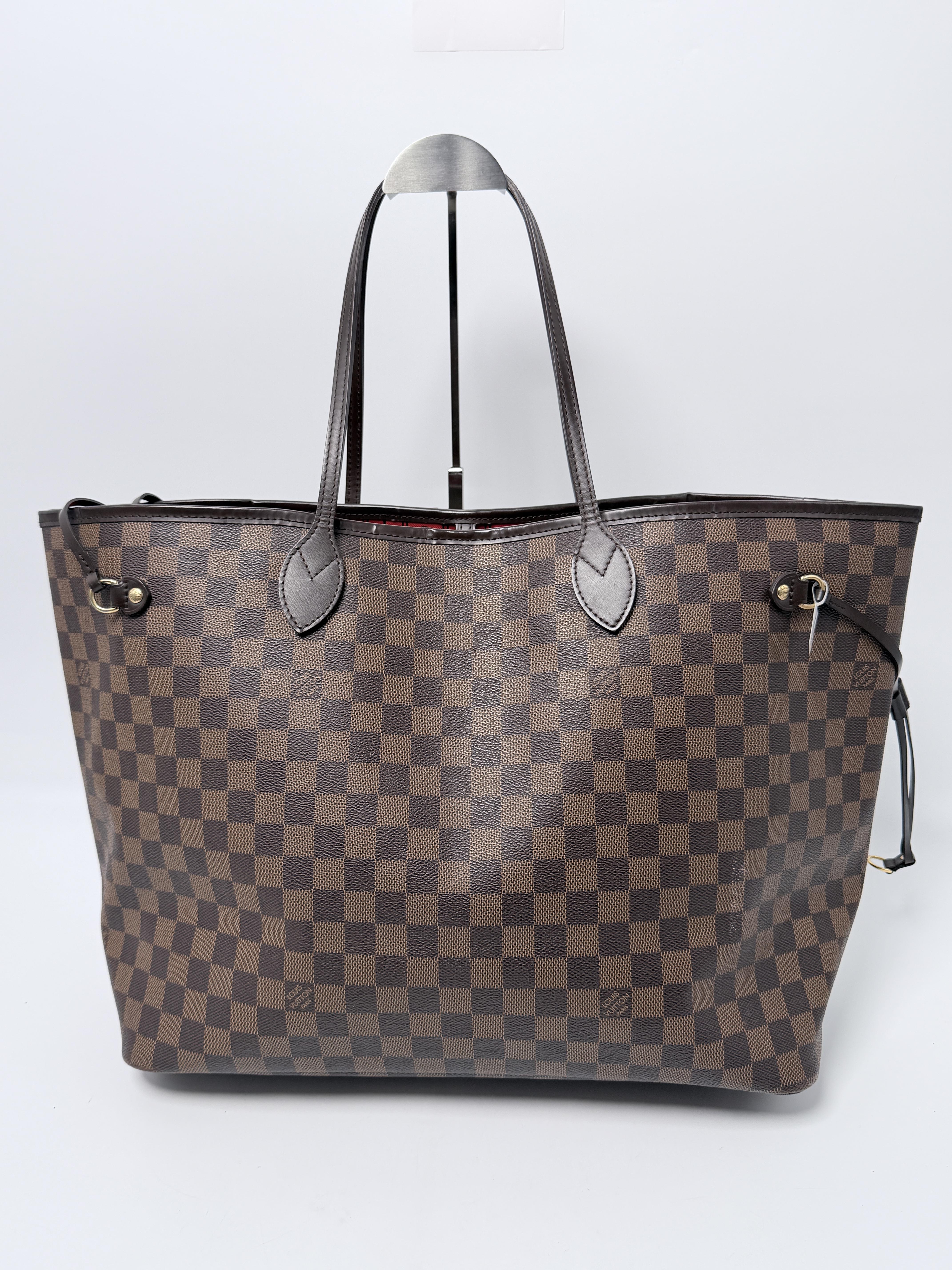 Damier Ebene Neverfull GM Shopper Tote Bag Top Handle Handbag JA1212LV