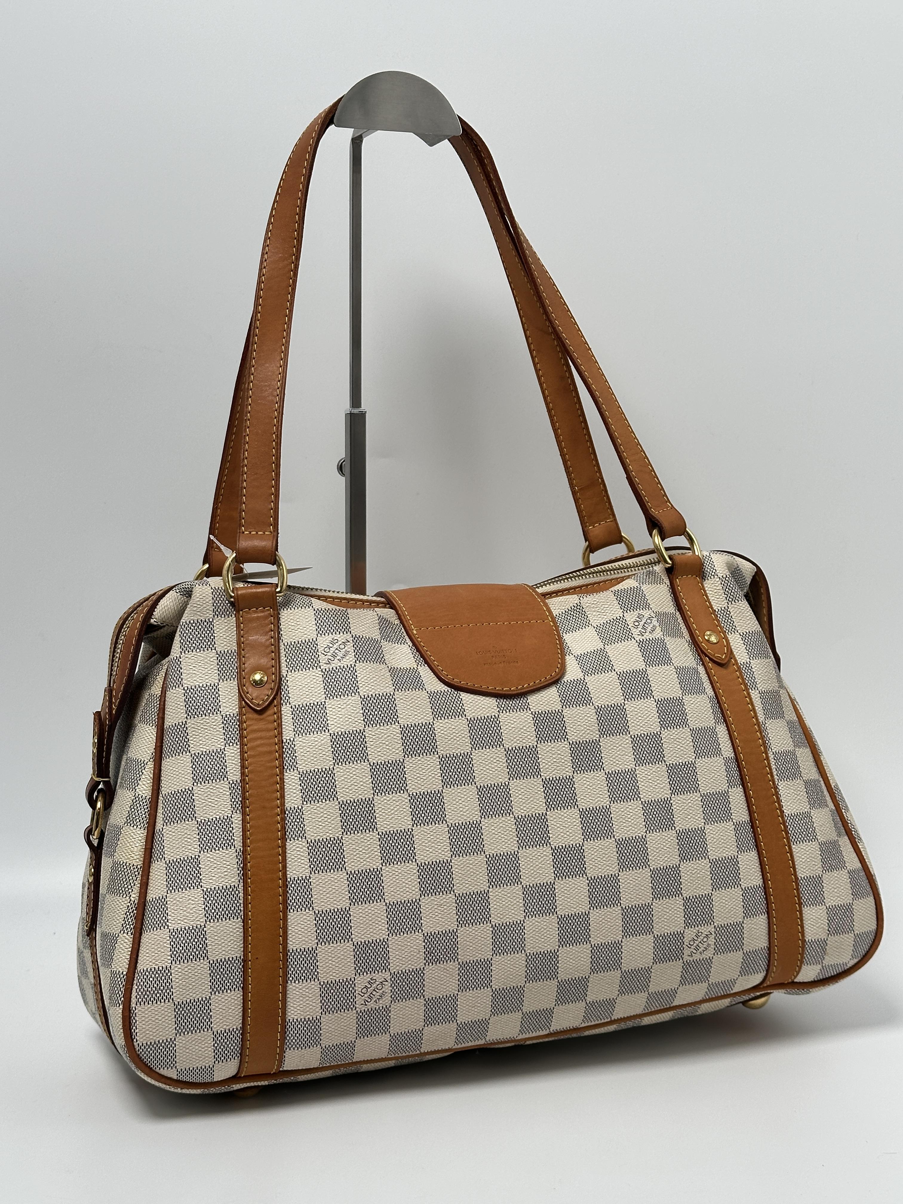 Pre-owned Louis Vuitton canvas Shoulder Bags Damier Azur Stresa PM Shoulder Bag JE597XLV