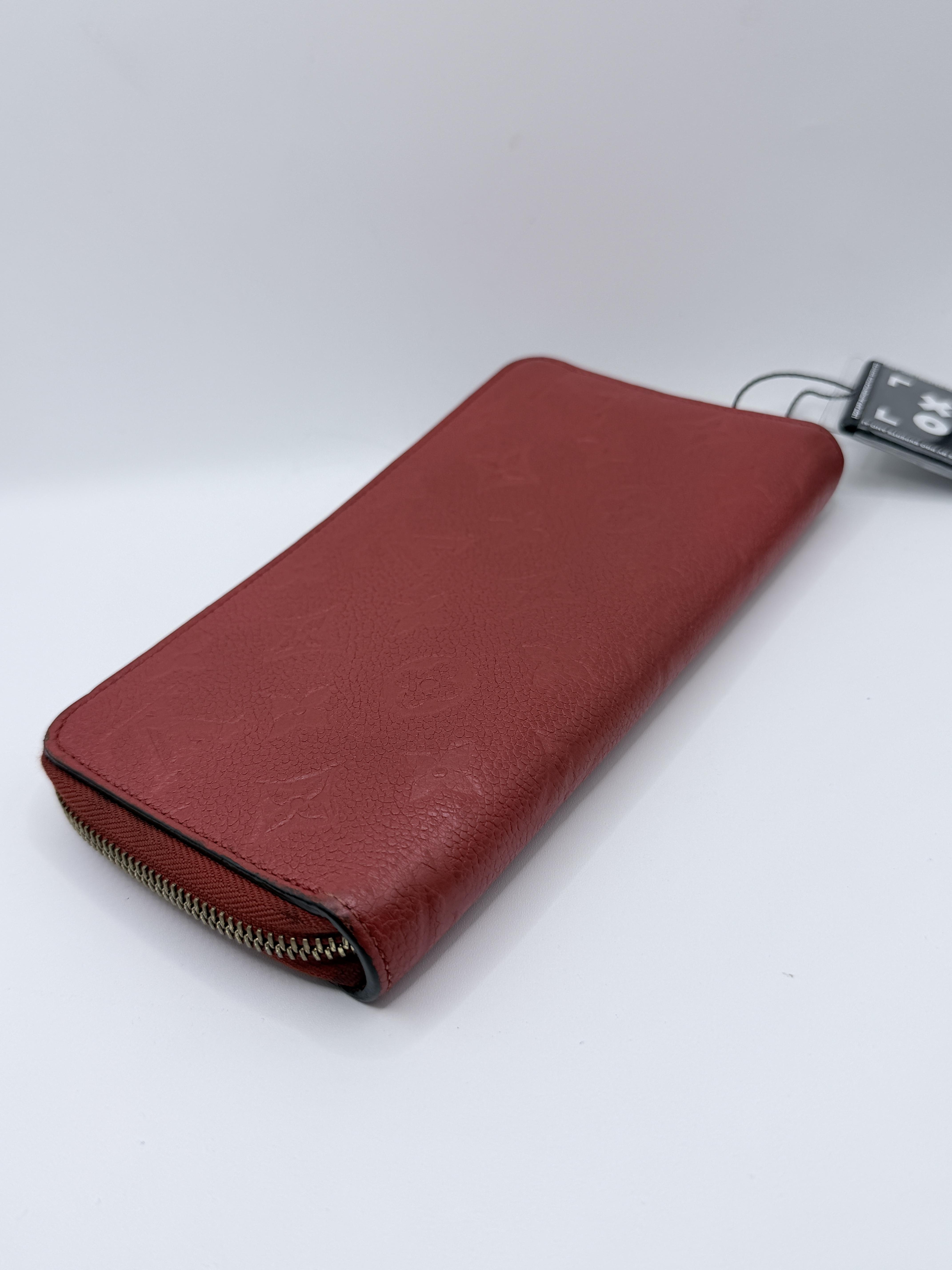 Monogram Empreinte Zippy Wallet Cerise Red Long Clutch SH520LV