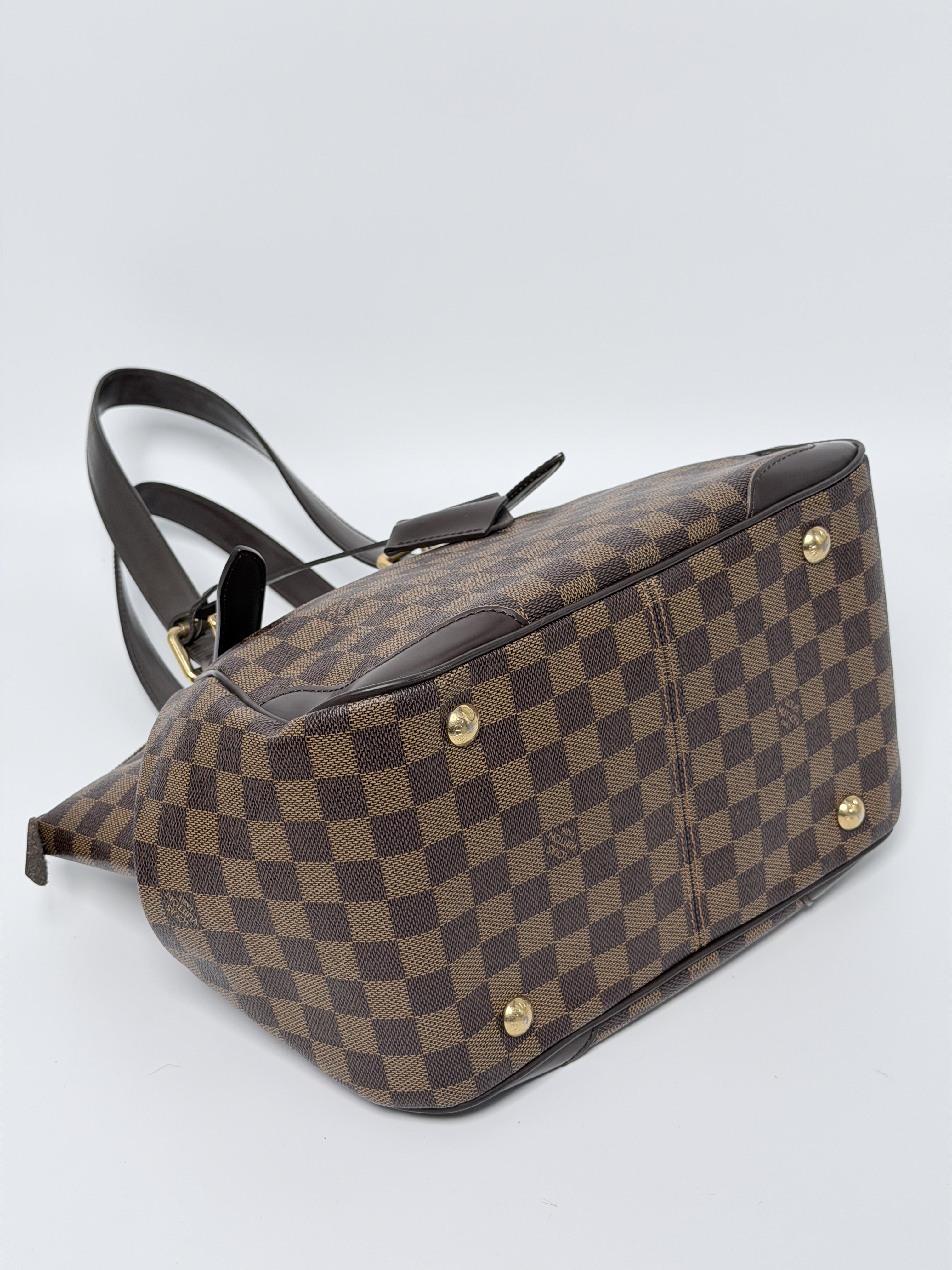 Pre-owned Louis Vuitton Leather Shoulder Bags Verona MM Damier Ebene Canvas Shoulder Bag YMLV114