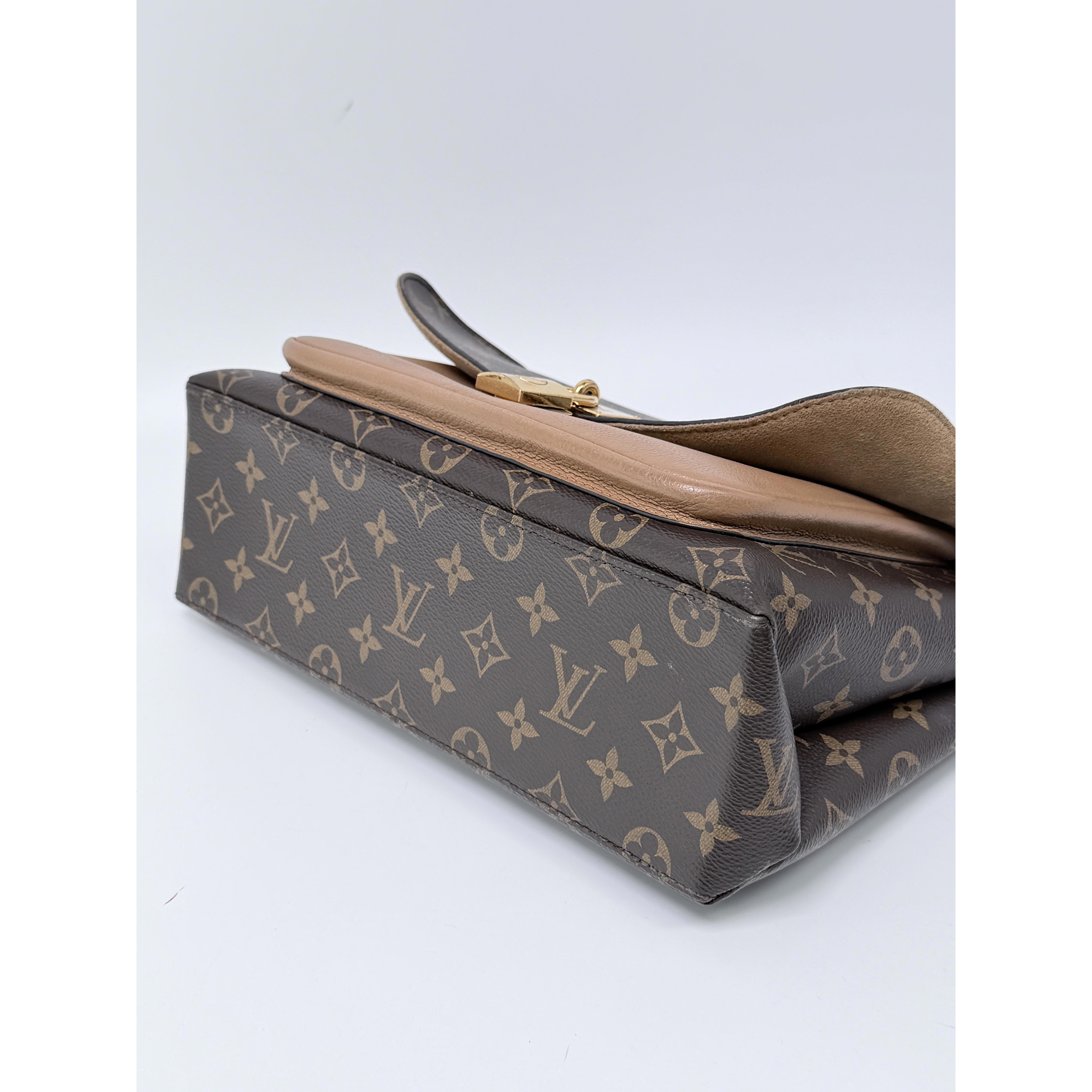 Pre-owned Louis Vuitton Canvas Shoulder Bags Monogram Marignan Sesame 2 Way Satchel Bag Strap Shoulder Handbag Tan JD058LV