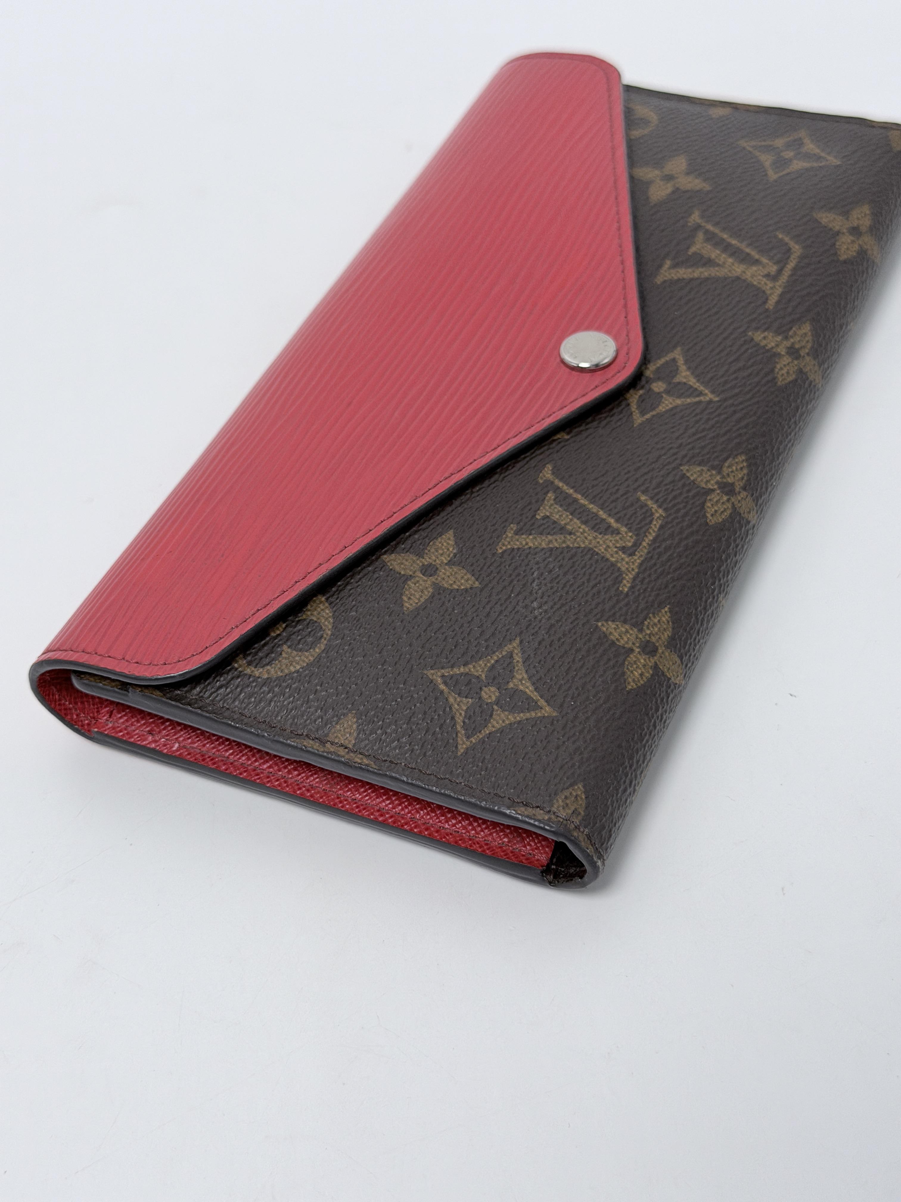 Pallas Monogram Red Epi Leather Long Envelope Wallet JD1081LV