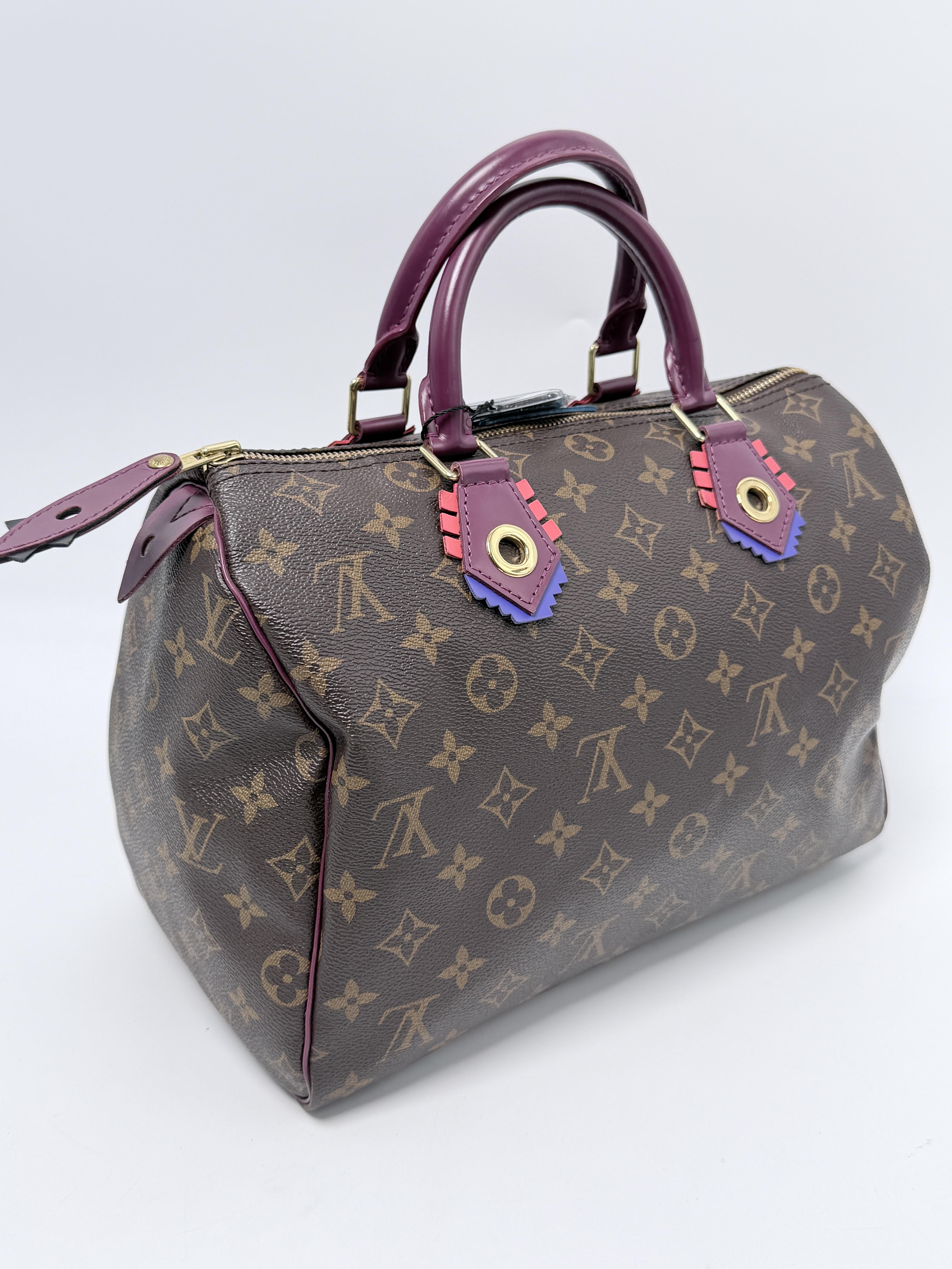 Limited Edition Monogram Totem Speedy 30 Magenta Satchel JD1228LV