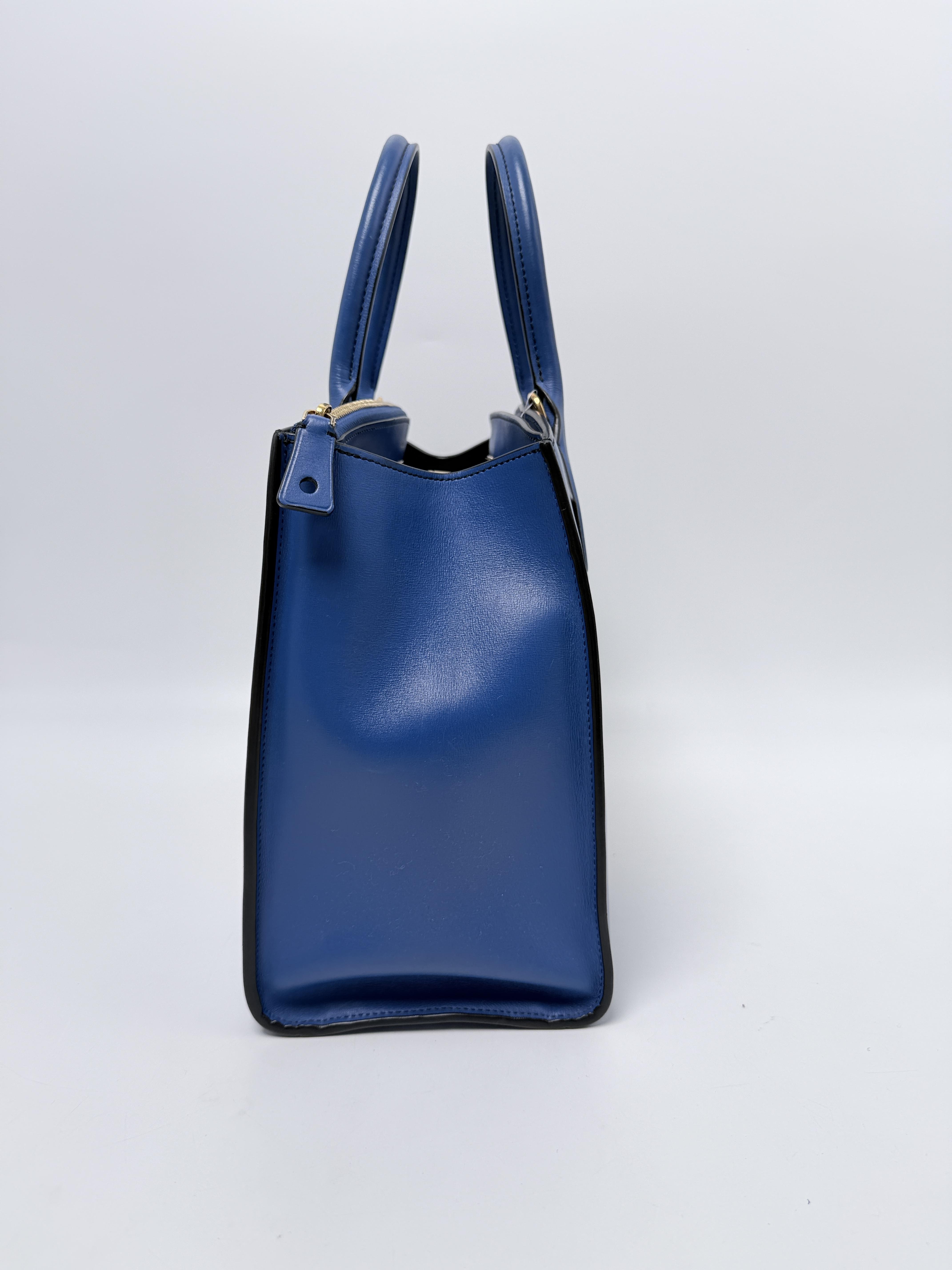 W PM Blue Grey Tote Bag Shoulder Handbag Handbag ZS124LV