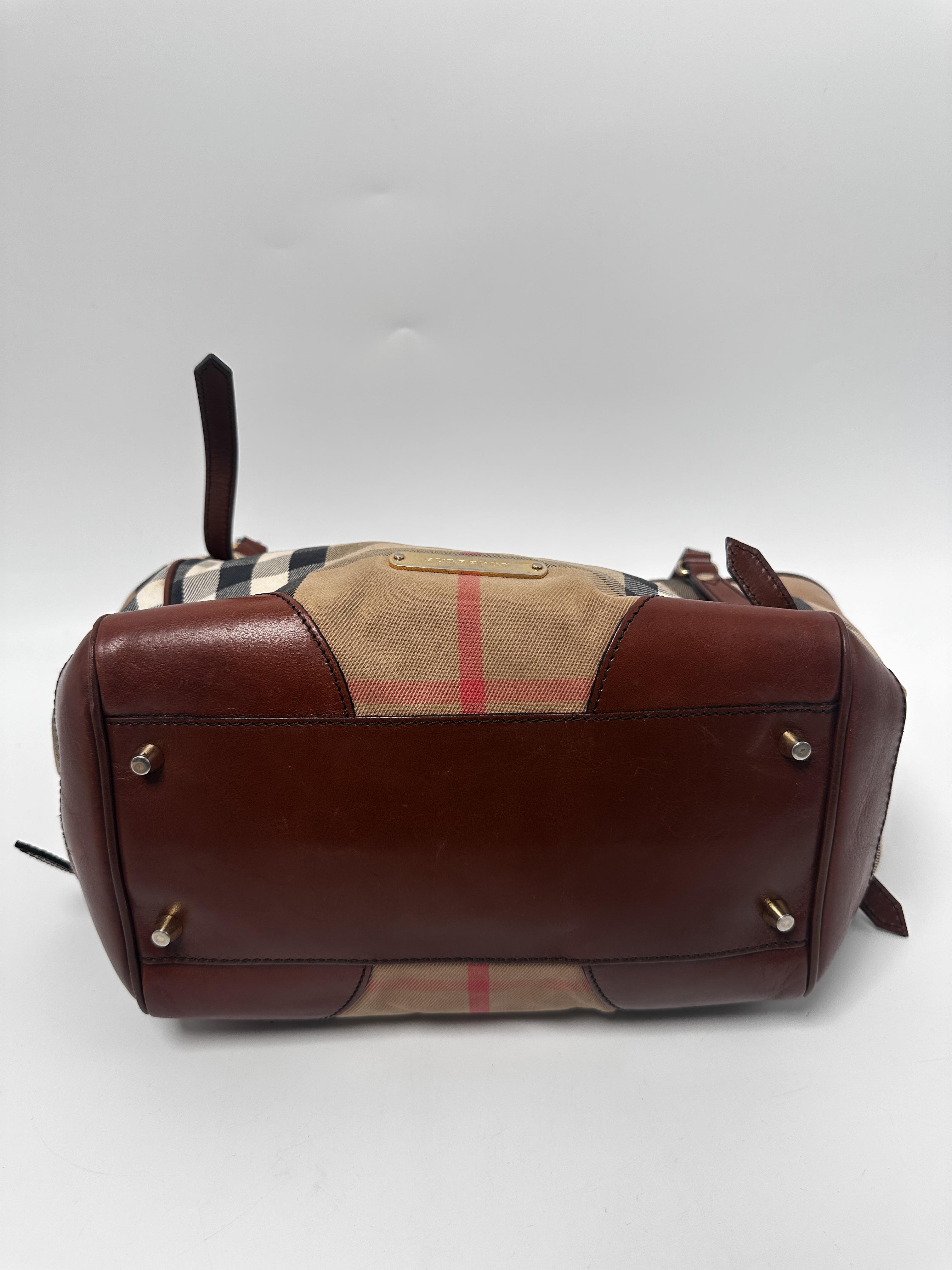 Pre-owned BURBERRY CANVAS Tote Bags House Check Shoulder Tote Bag SH497BR