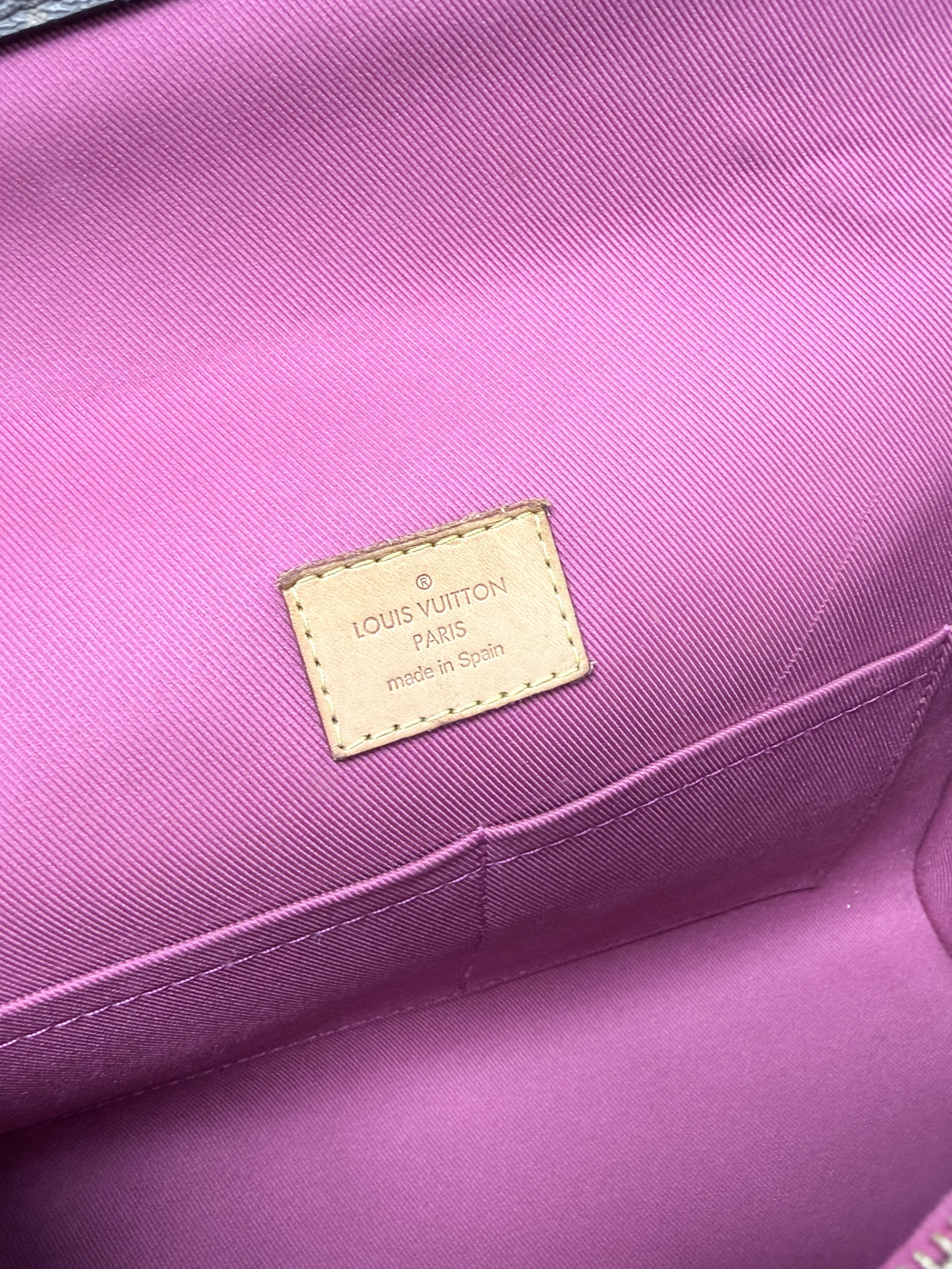 Monogram Cluny BB Bordeaux Fuchsia Top Handle Crossbody Bag JA1337LV