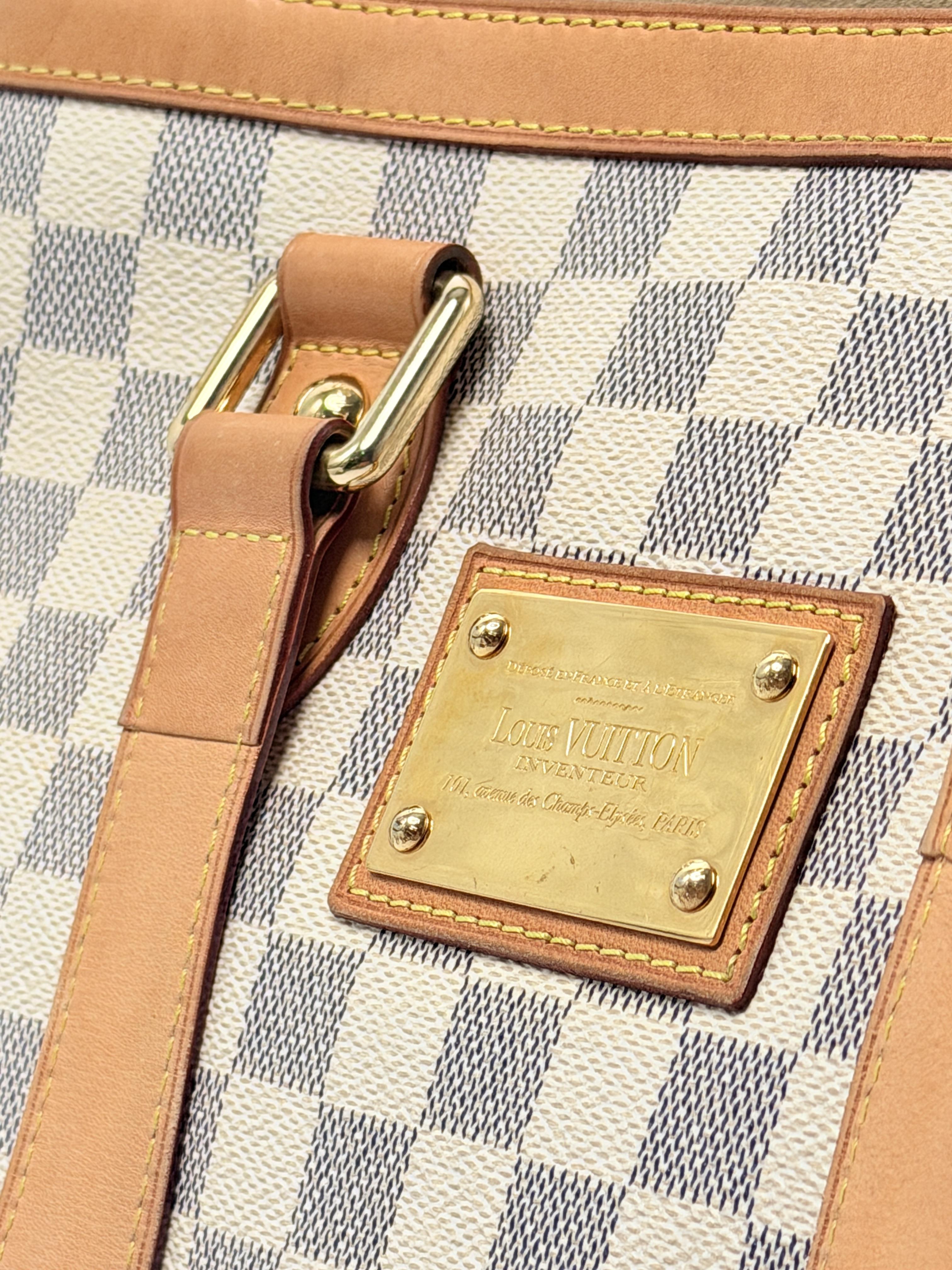 Damier Azur Hampstead PM Tote Bag Shoulder Handbag JD1715LV