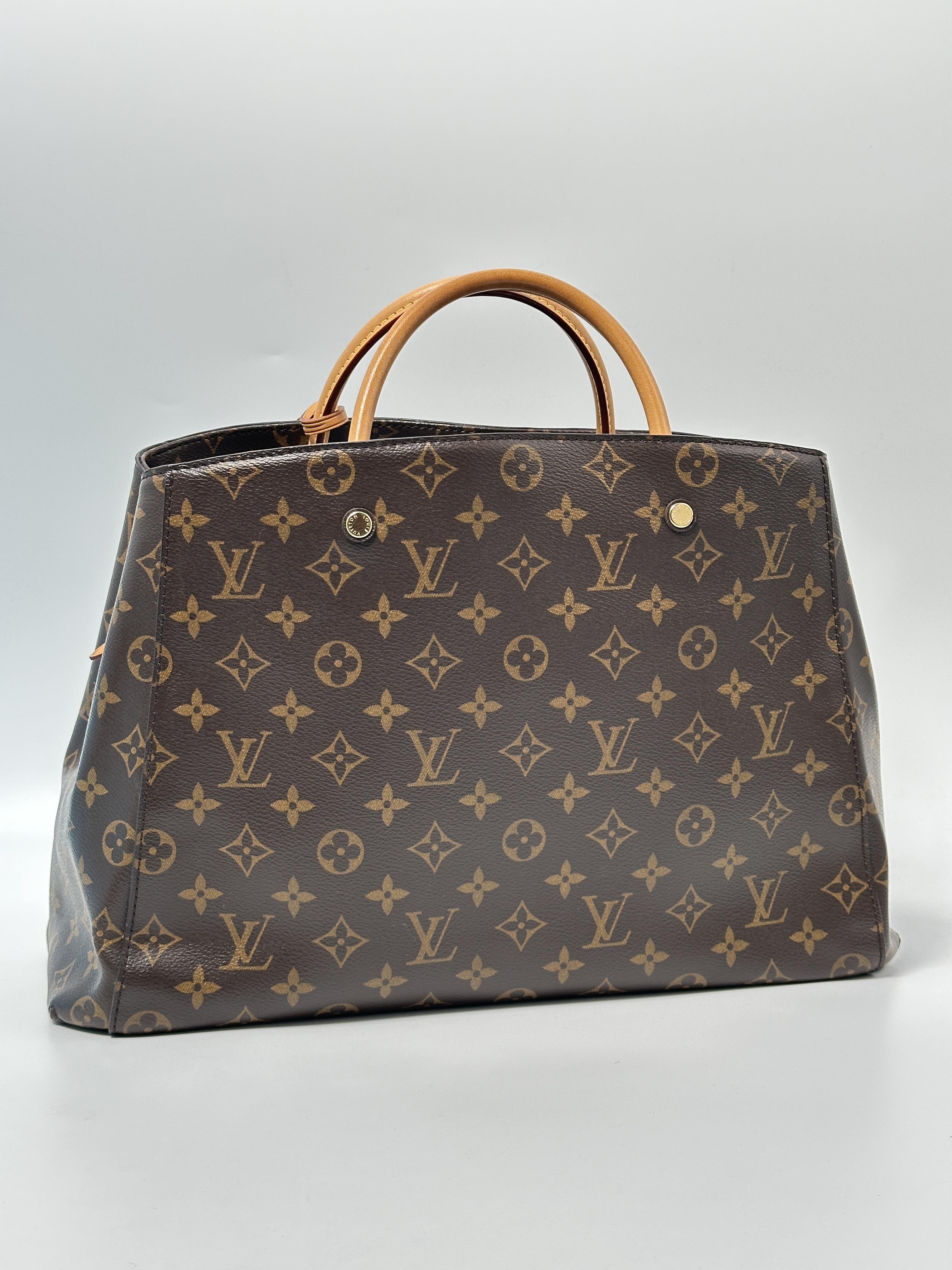 Monogram Montaigne Shoulder Bag Top Handle Handbag XU025LV