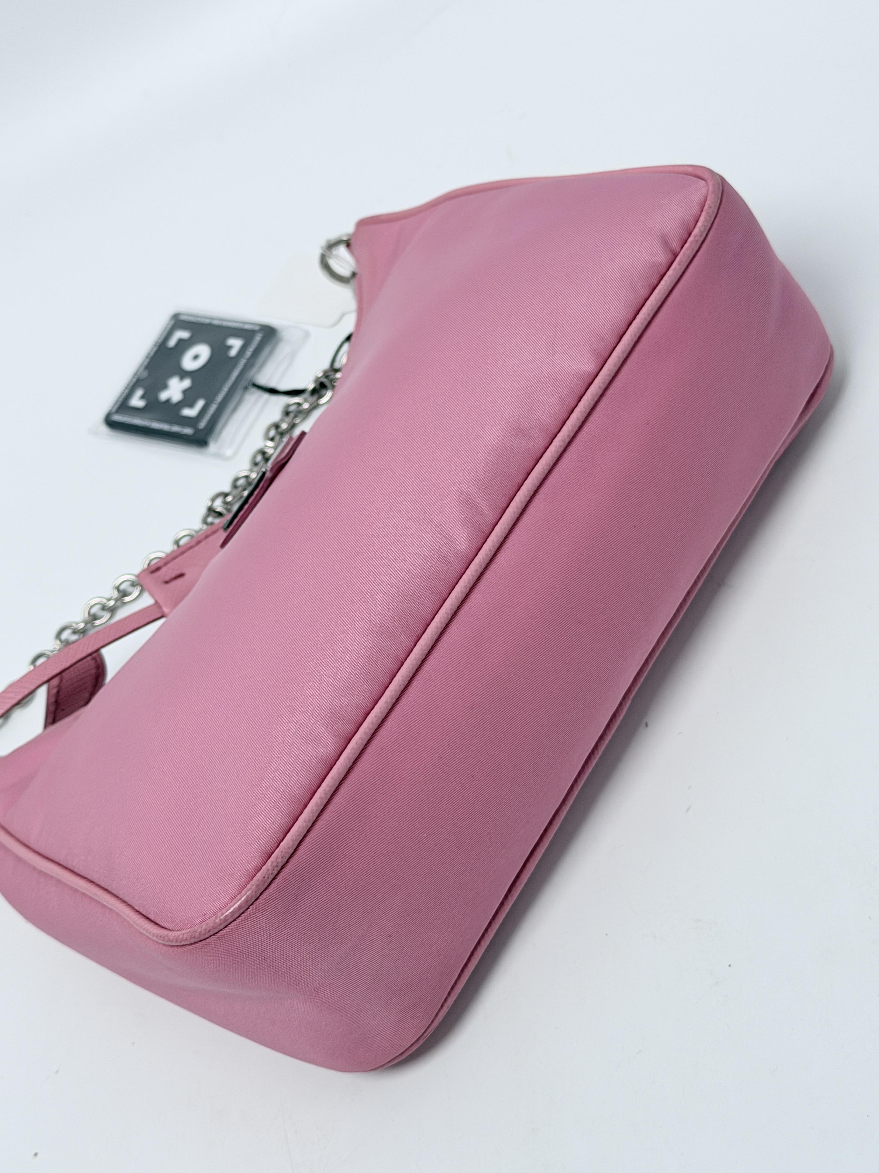 Re Edition 2005 Pink 2 Way Shoulder Crossbody Bag Pouch JE750PD