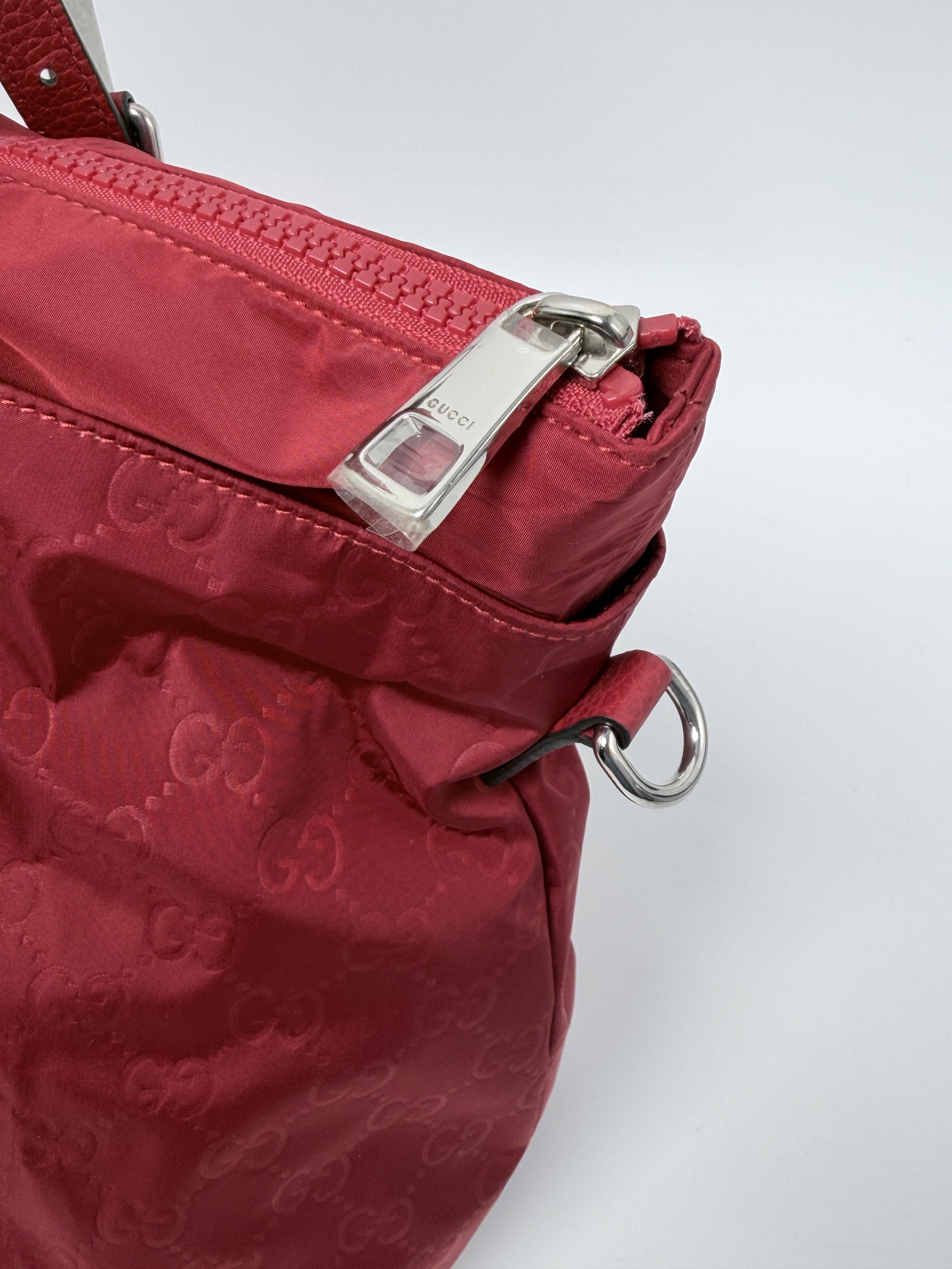 Red GG Guccissima 2 Way Satchel Tote Bag XU011GG