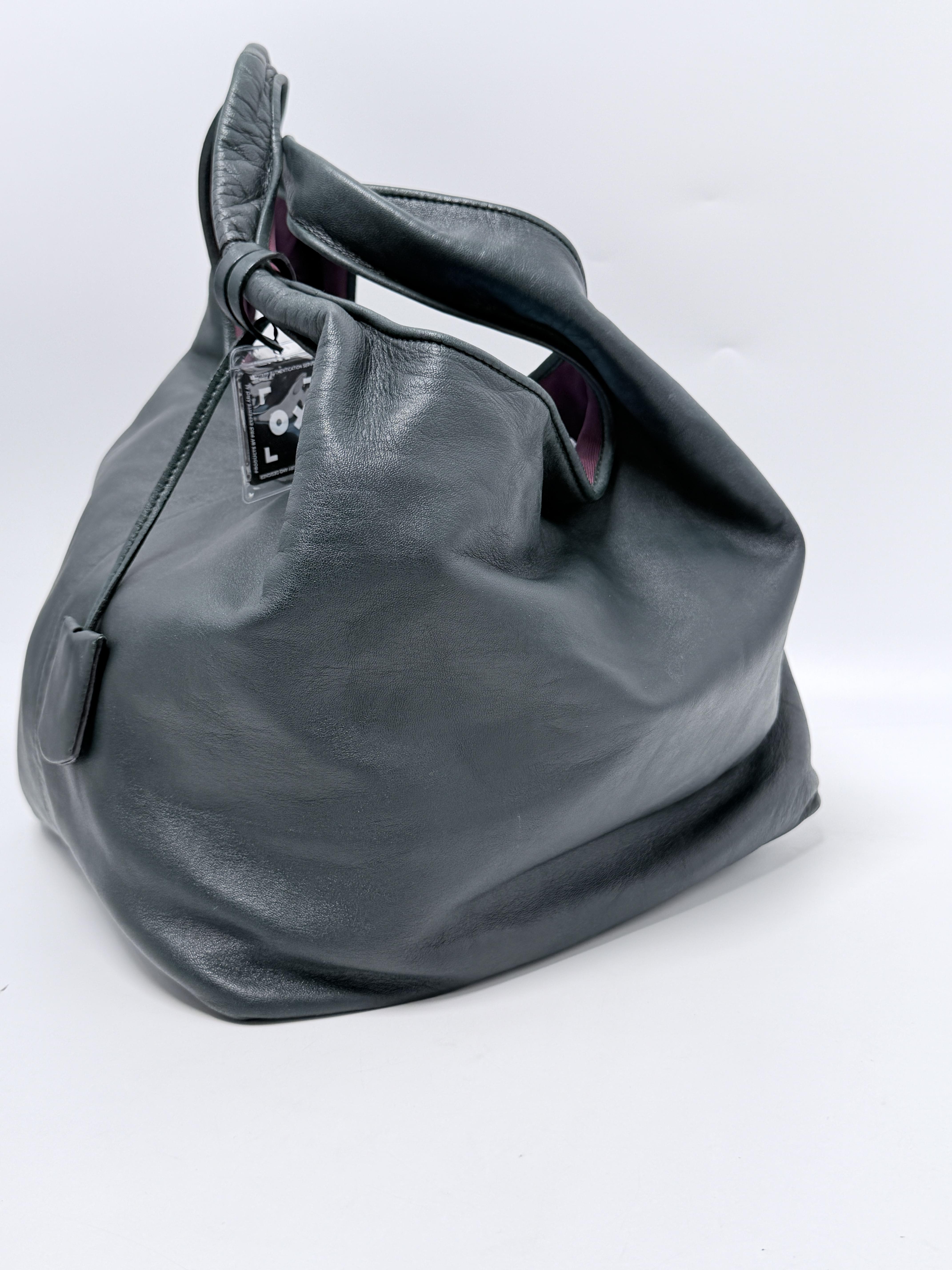 Calle Padlock Hobo Bag Green Shoulder Tote Handbag JD1271LE