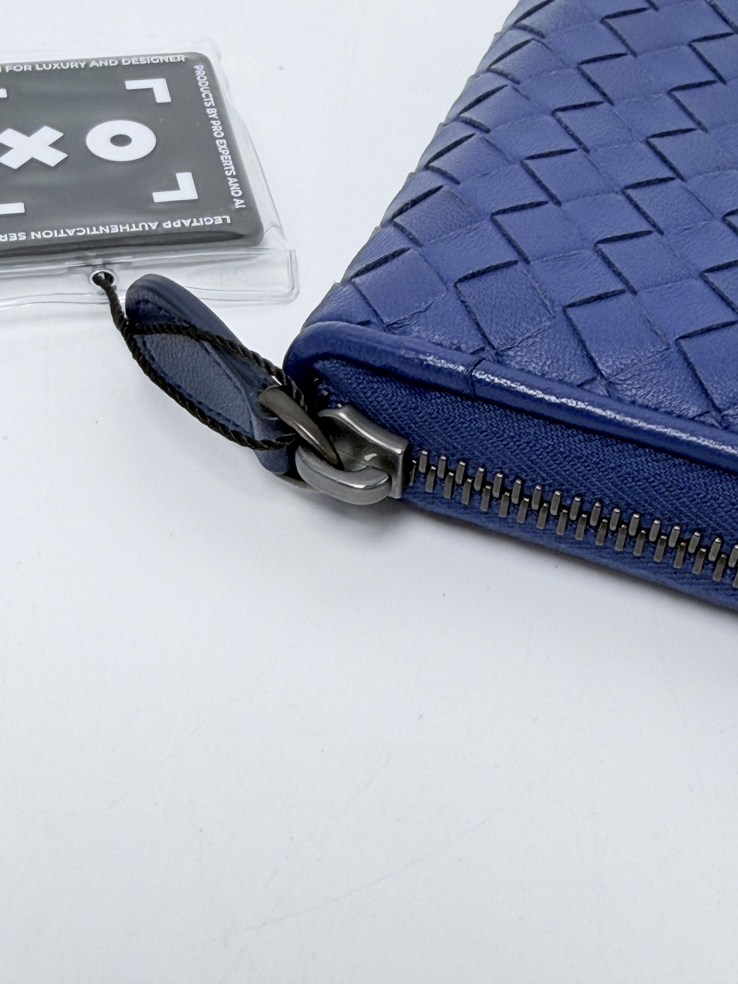 Electric Blue Woven Zip Around Organizer Wallet JD1419BV