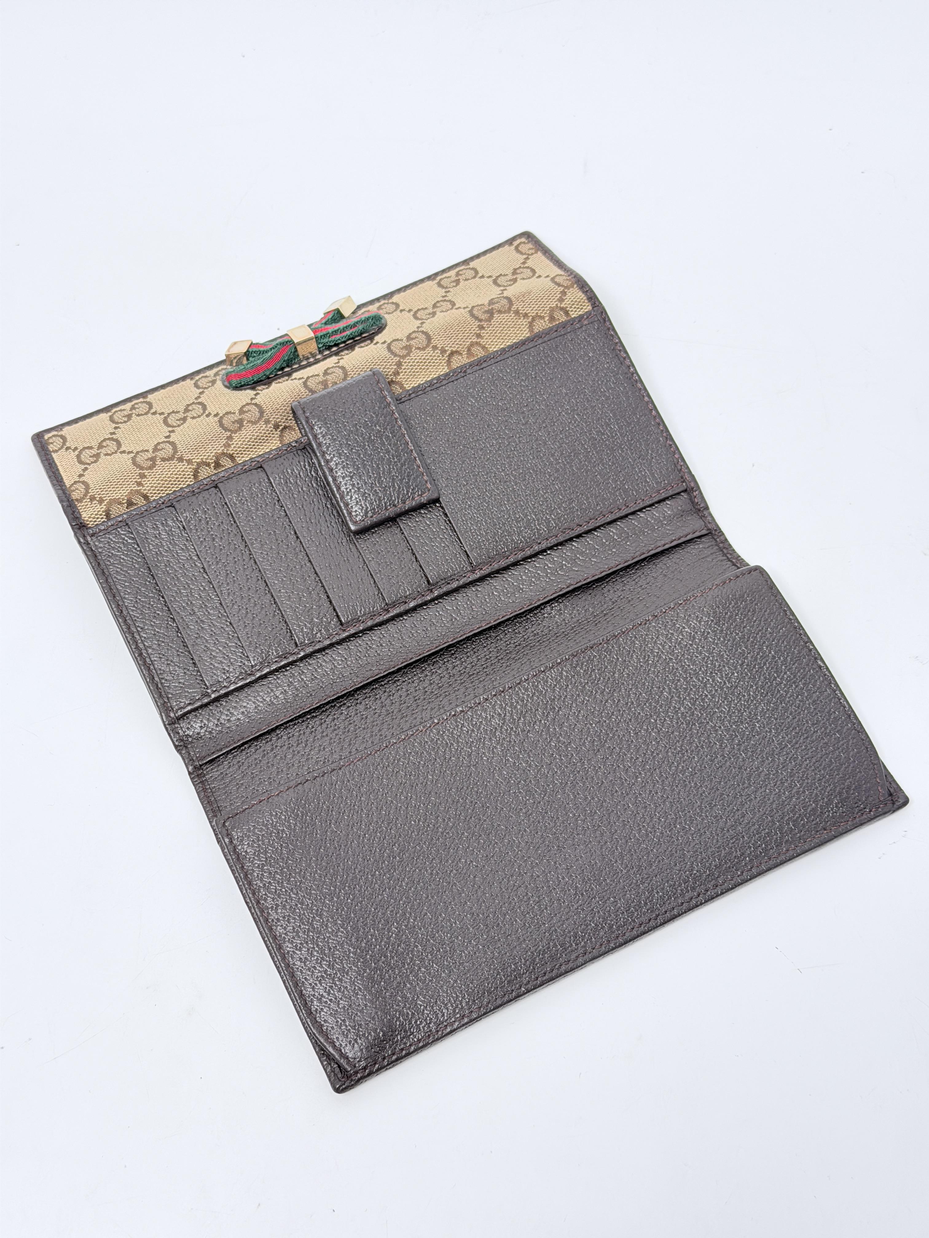 GG Mayfair Princy Web Bow Continental Long Wallet JD1666GG