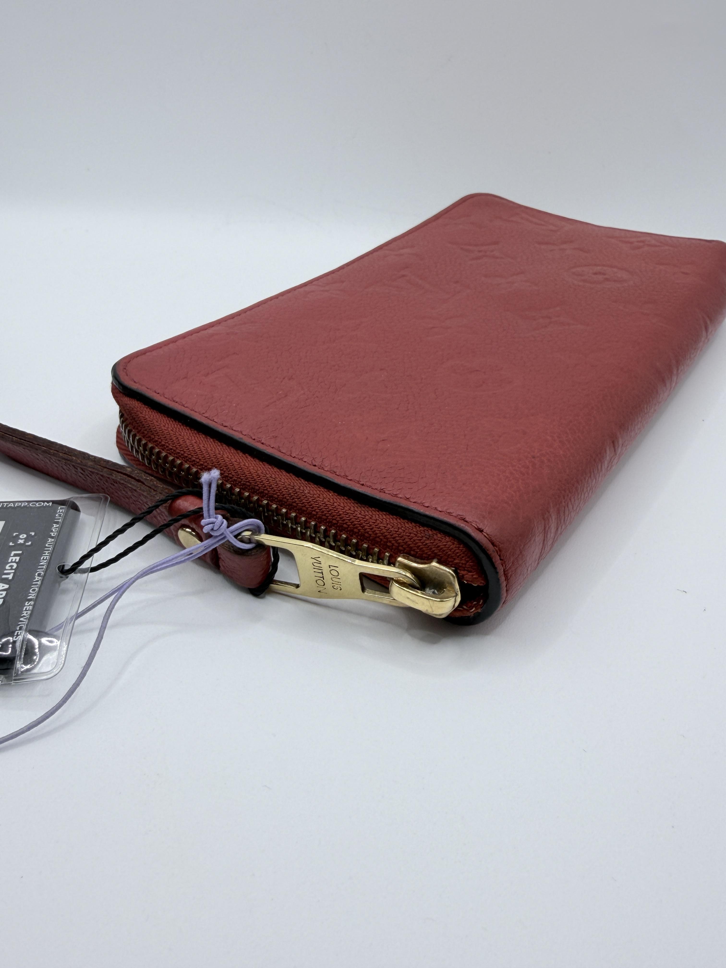 Monogram Empreinte Zippy Wallet Cerise Red Long Clutch SH520LV