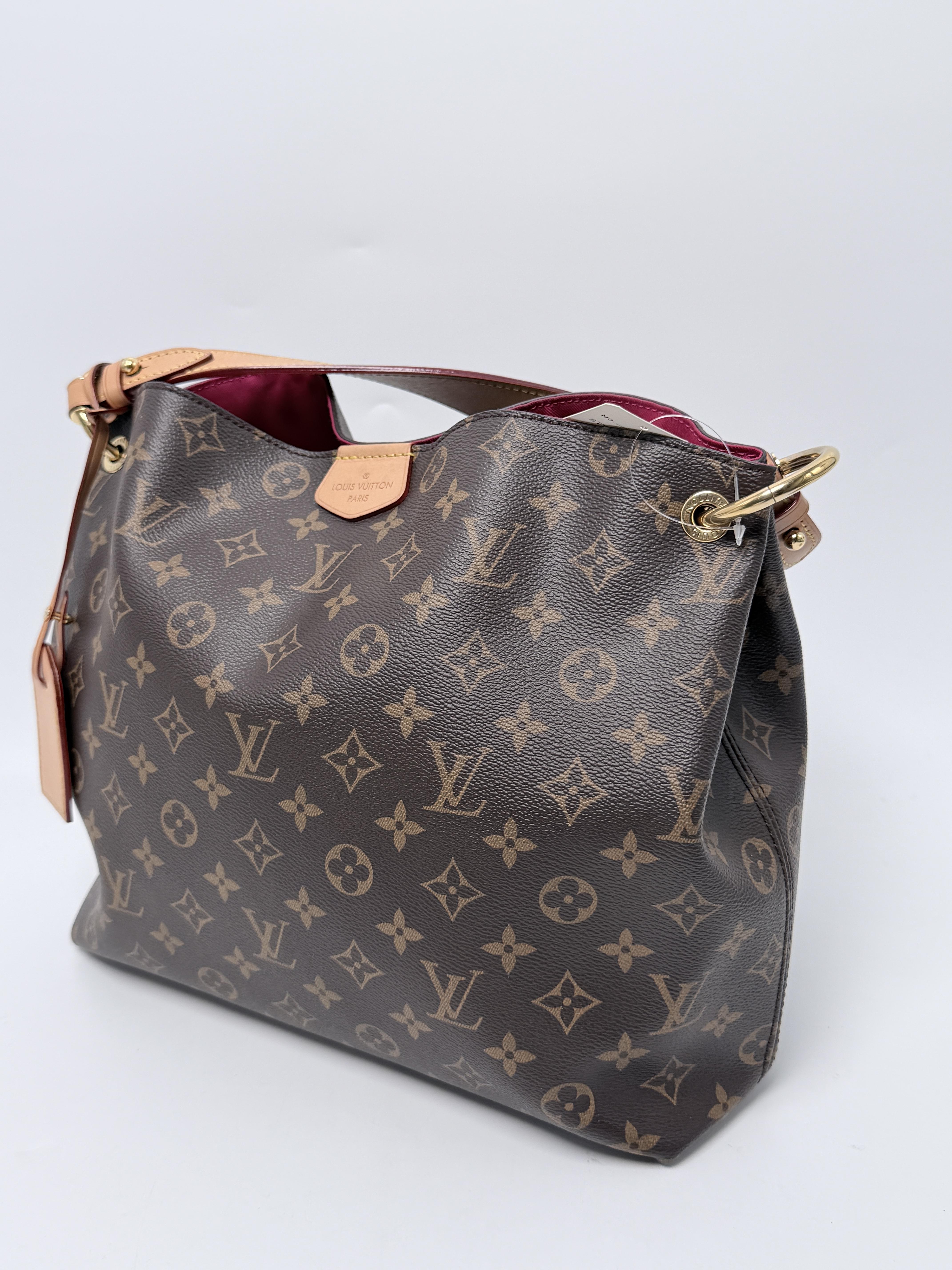 Monogram Canvas Graceful PM Pivoine Pink Shoulder Bag XU098LV