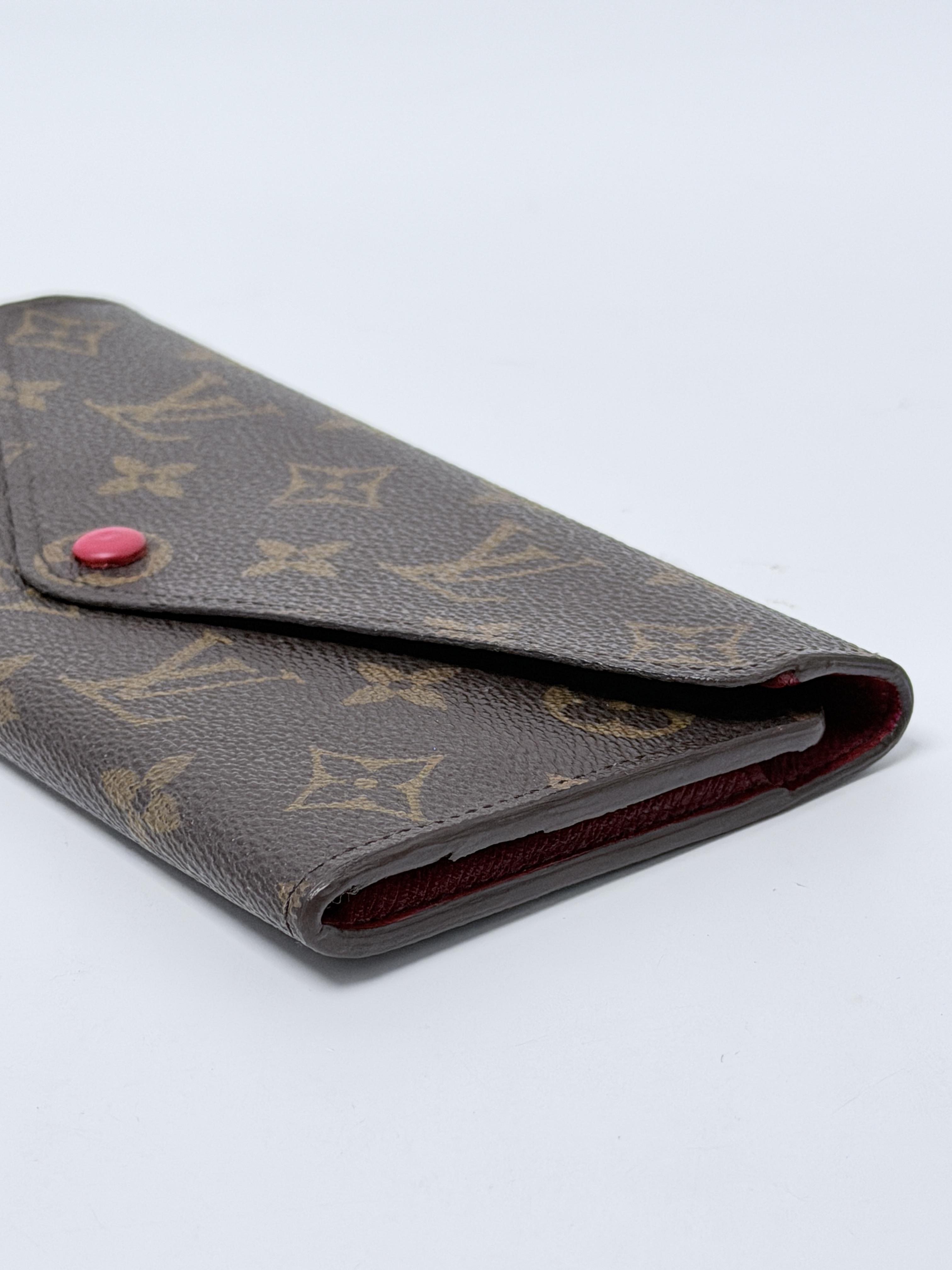 Monogram Josephine Long Envelope Wallet Red Button JA1341LV