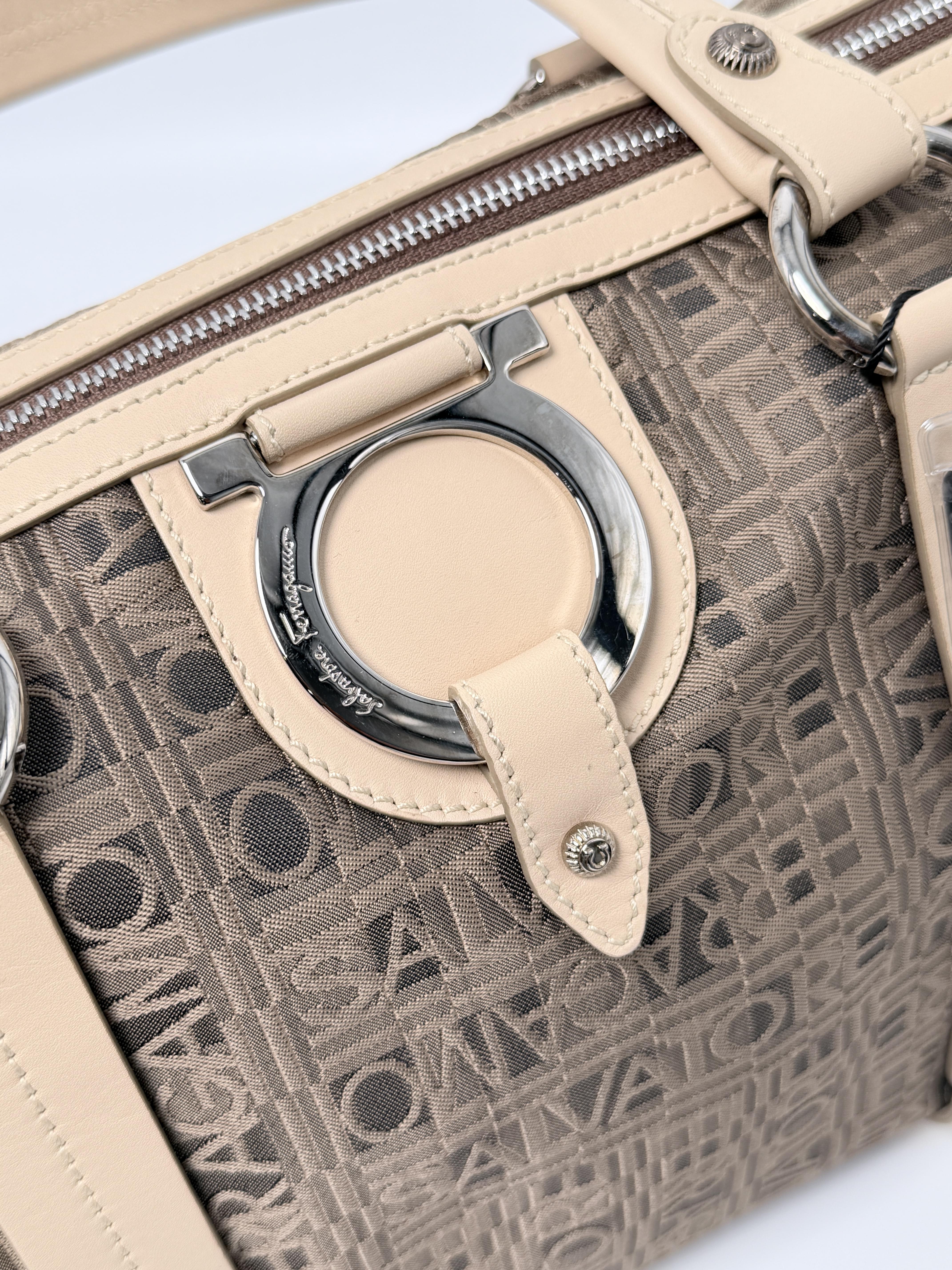 Ferragamo Gancini Monogram Boston Bag JD1260FG