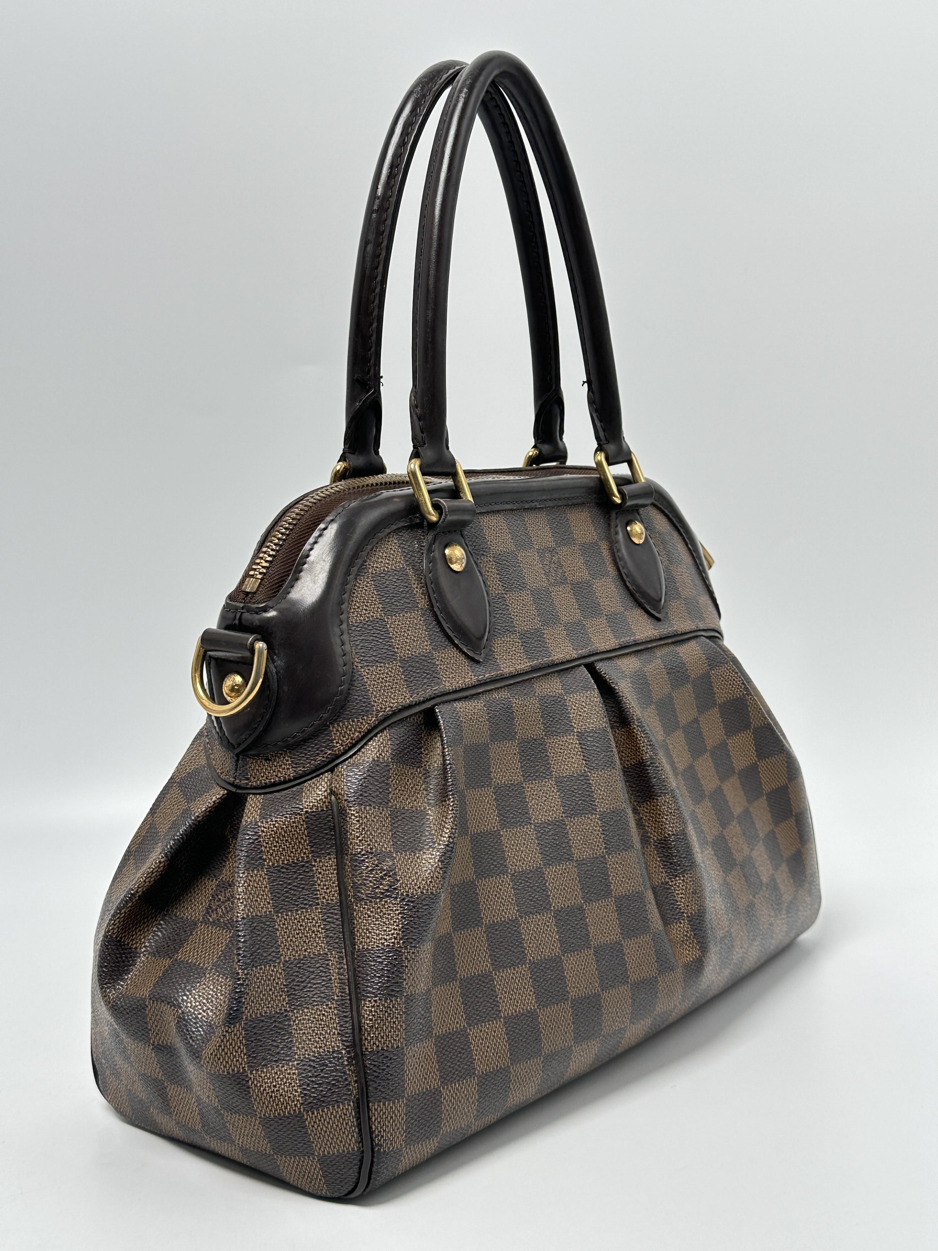 Damier Ebene Trevi PM Top Handle Bag Shoulder Handbag JA636LV