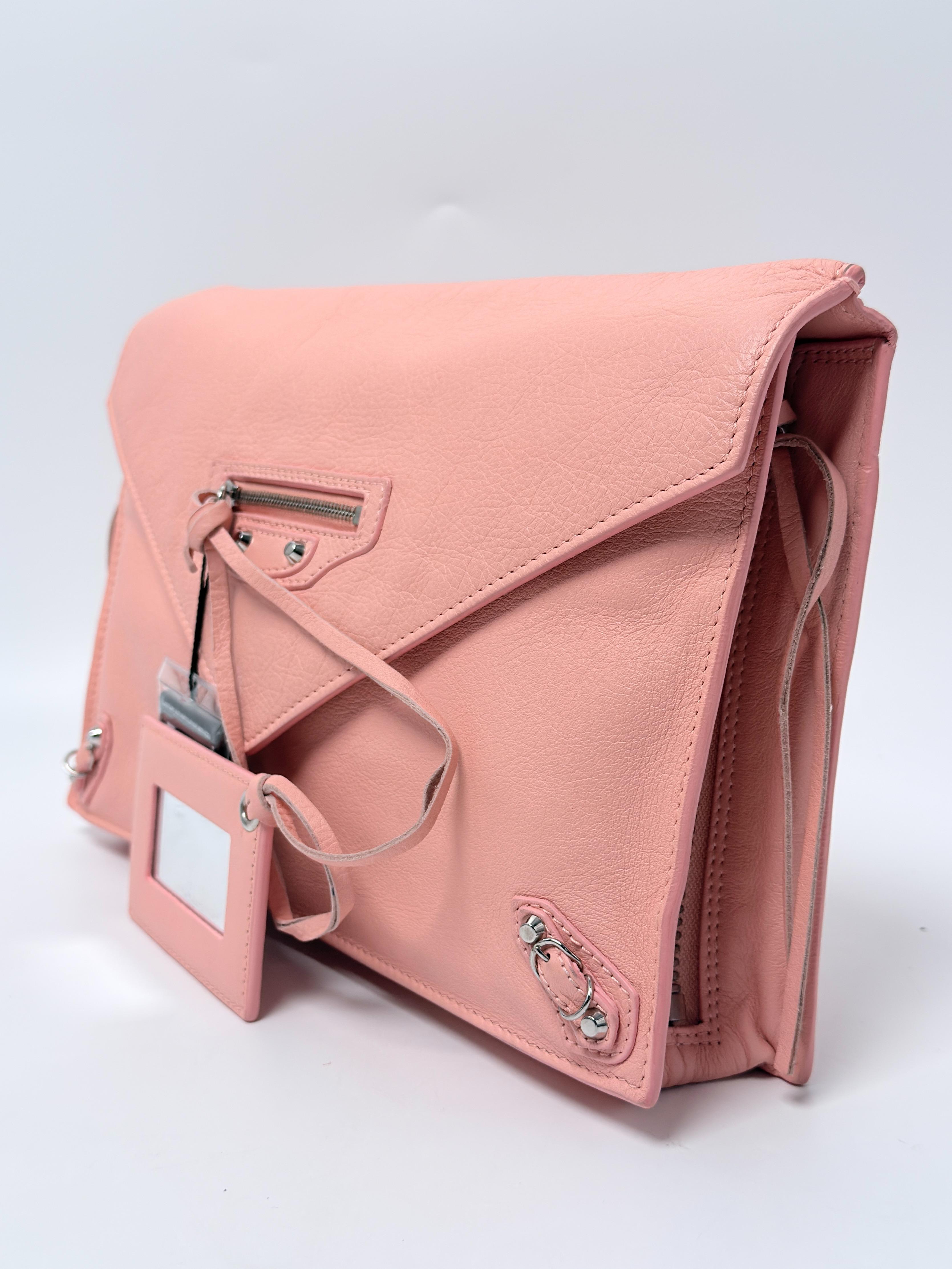 Classic Envelope Clutch Bag Handbag Bubblegum Pink JD1673BB