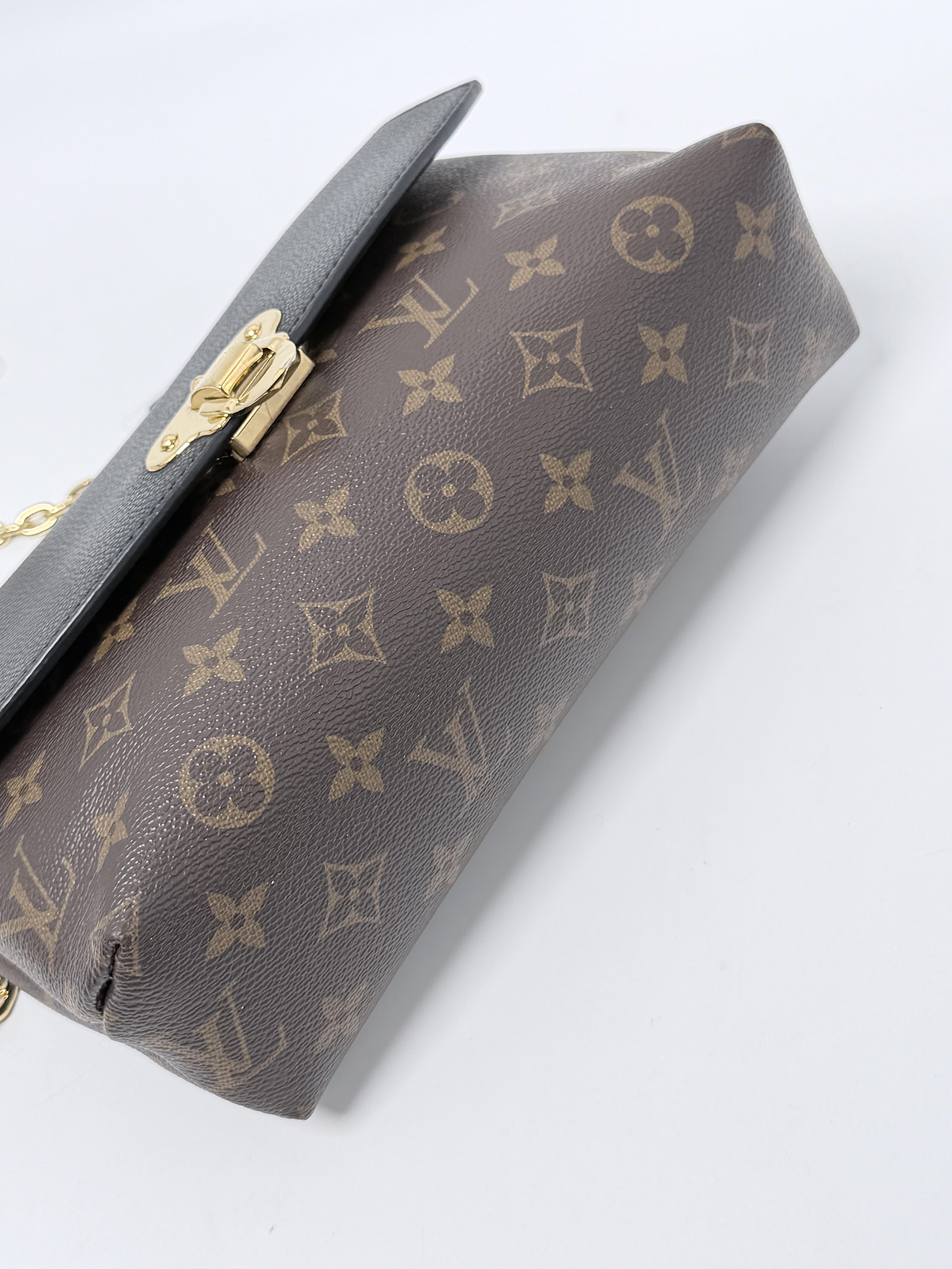 Saint Placide Monogram Canvas Shoulder Bag Black JD1266LV