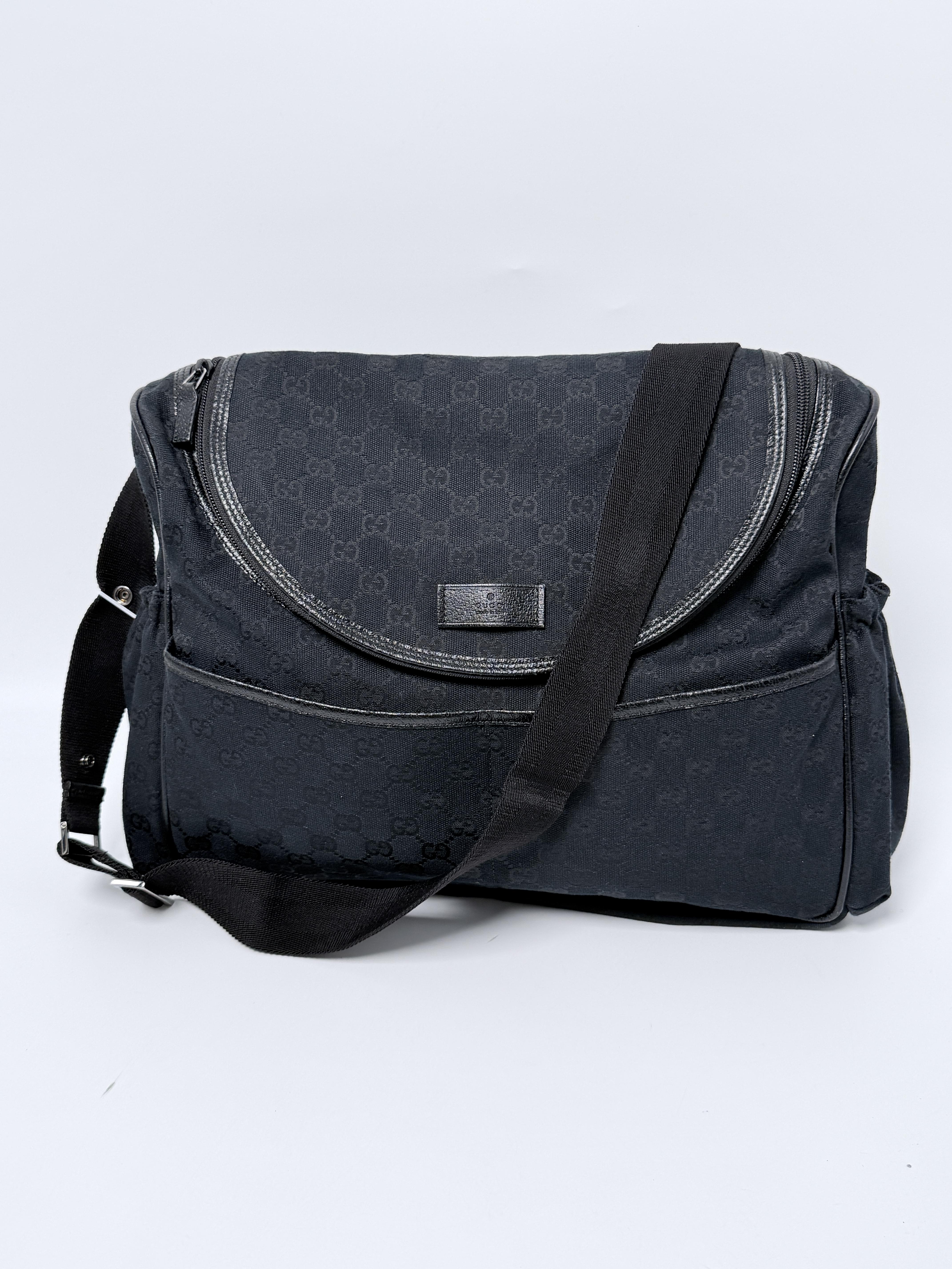 Pre-owned GUCCI GG Canvas Messenger Bags Large Diaper Bag Messenger Crossbody JC113GG