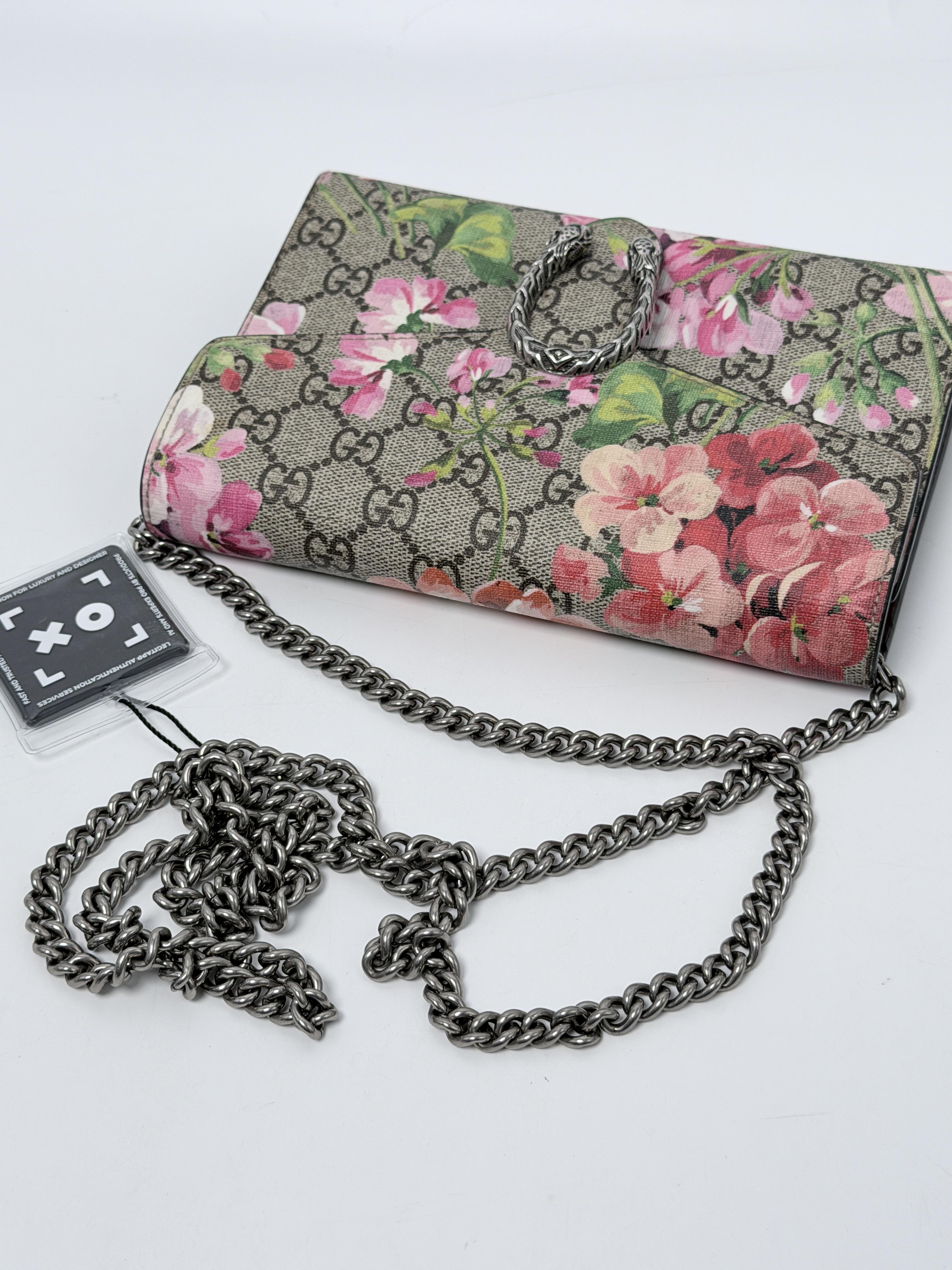 GG Supreme Blooms Dionysus Chain Wallet Crosbody Shoulder Bag JD1085GG