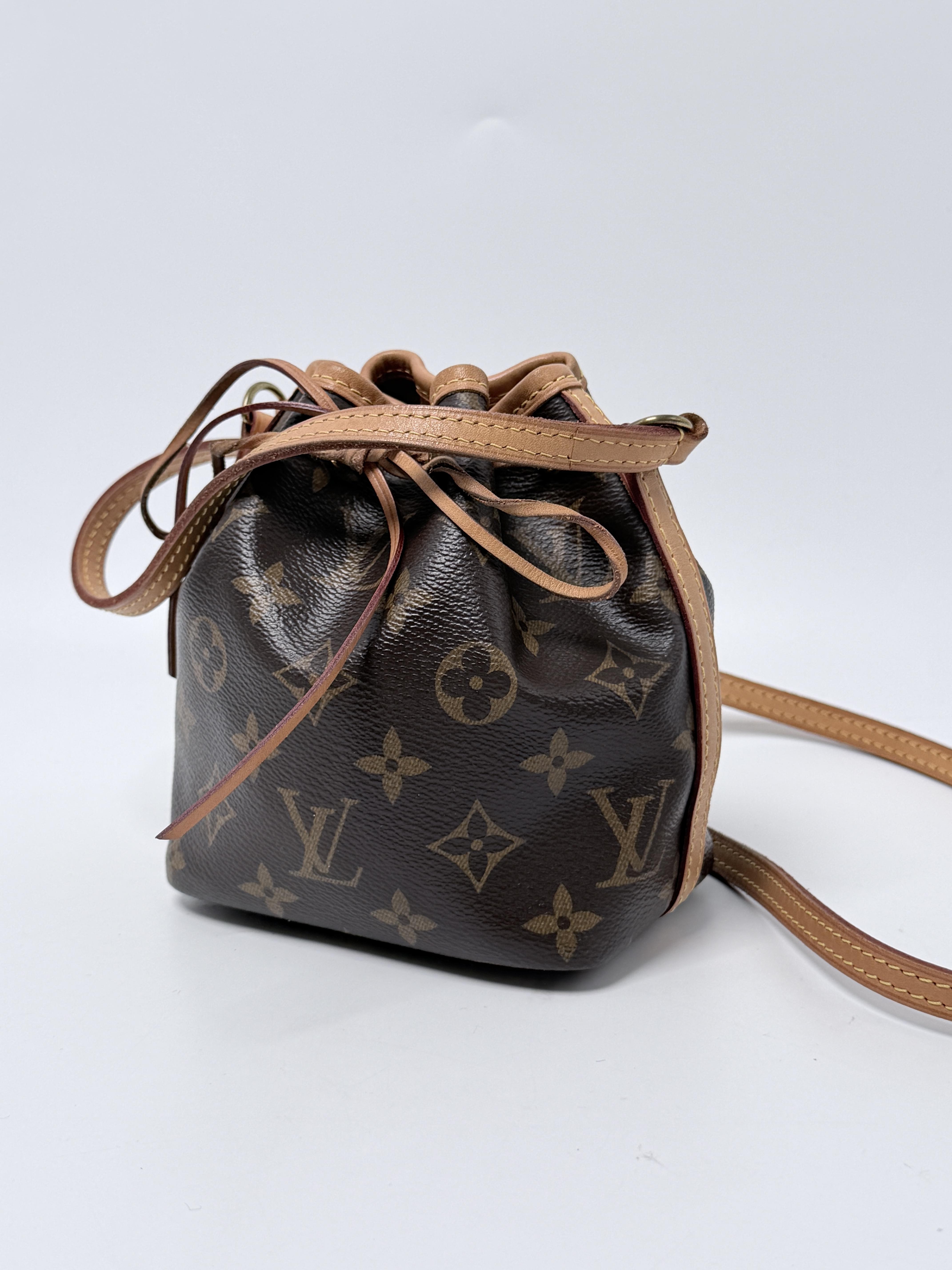Nano Noe Monogram Mini Bucket Crossbody Bag ZS095LV