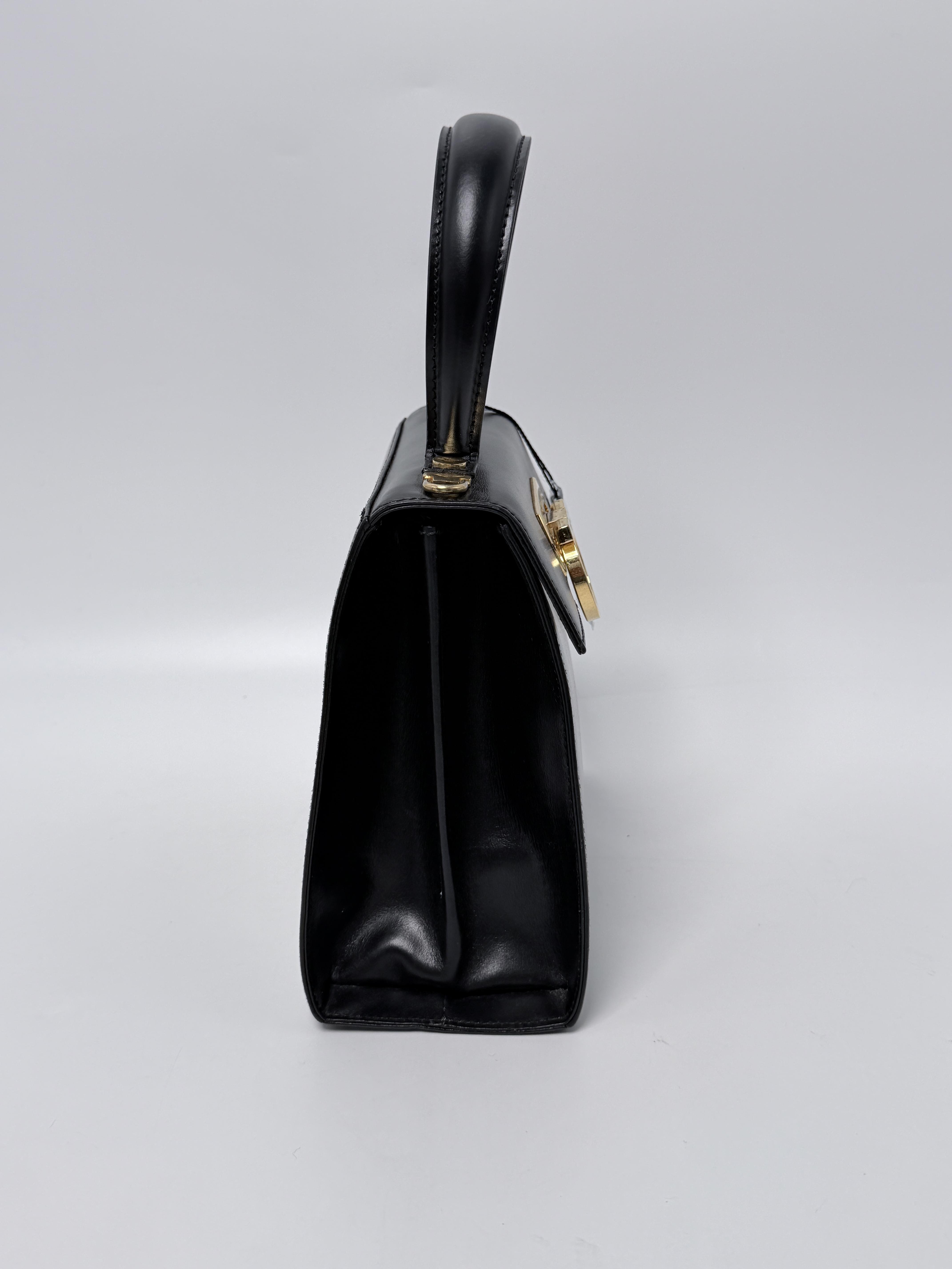 Vintage Iconic Gancini Top Handle 2WAY Bag Black JD1587FG