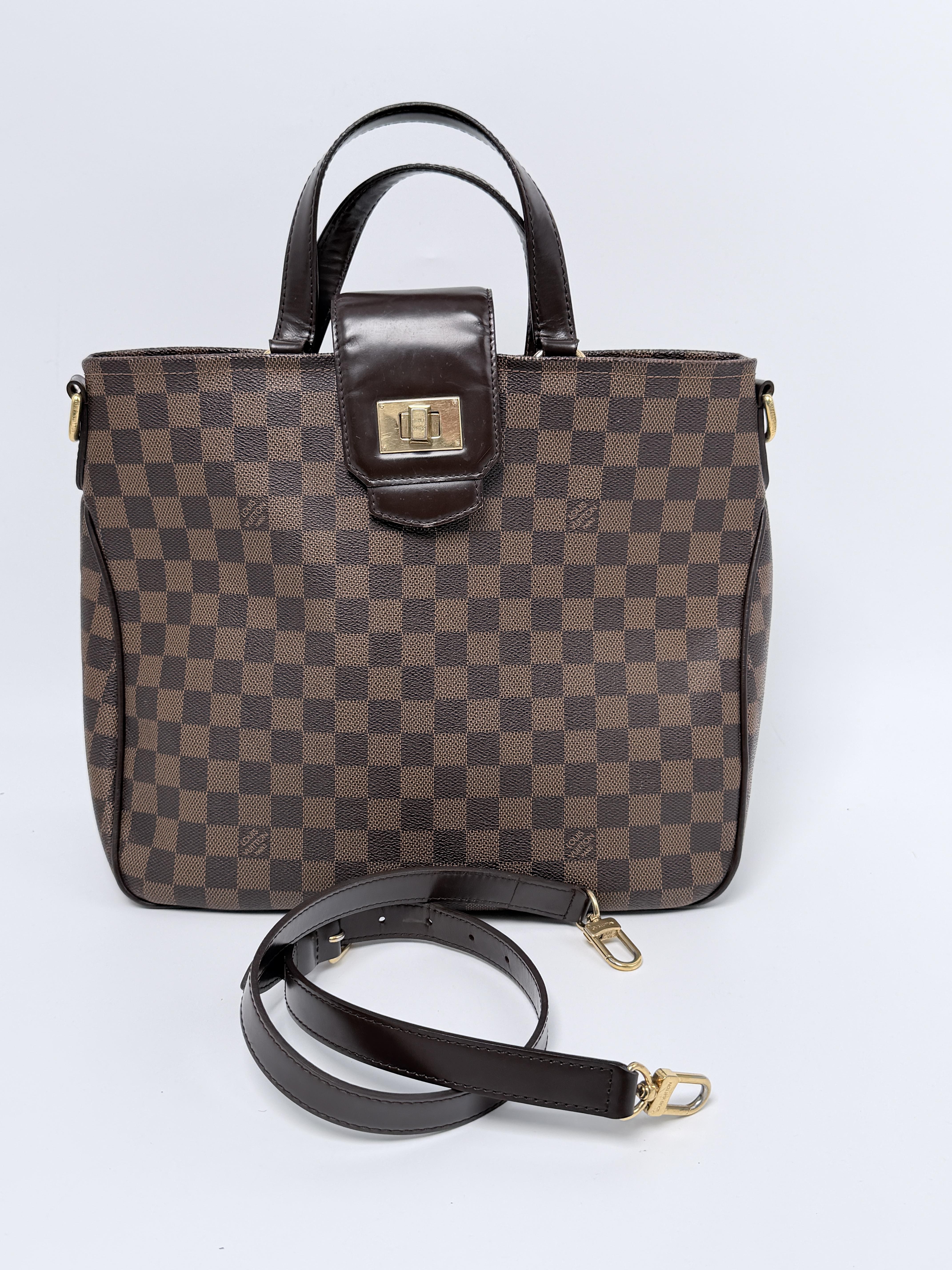 Damier Ebene Top Handle Crossbody Bag JA385LV