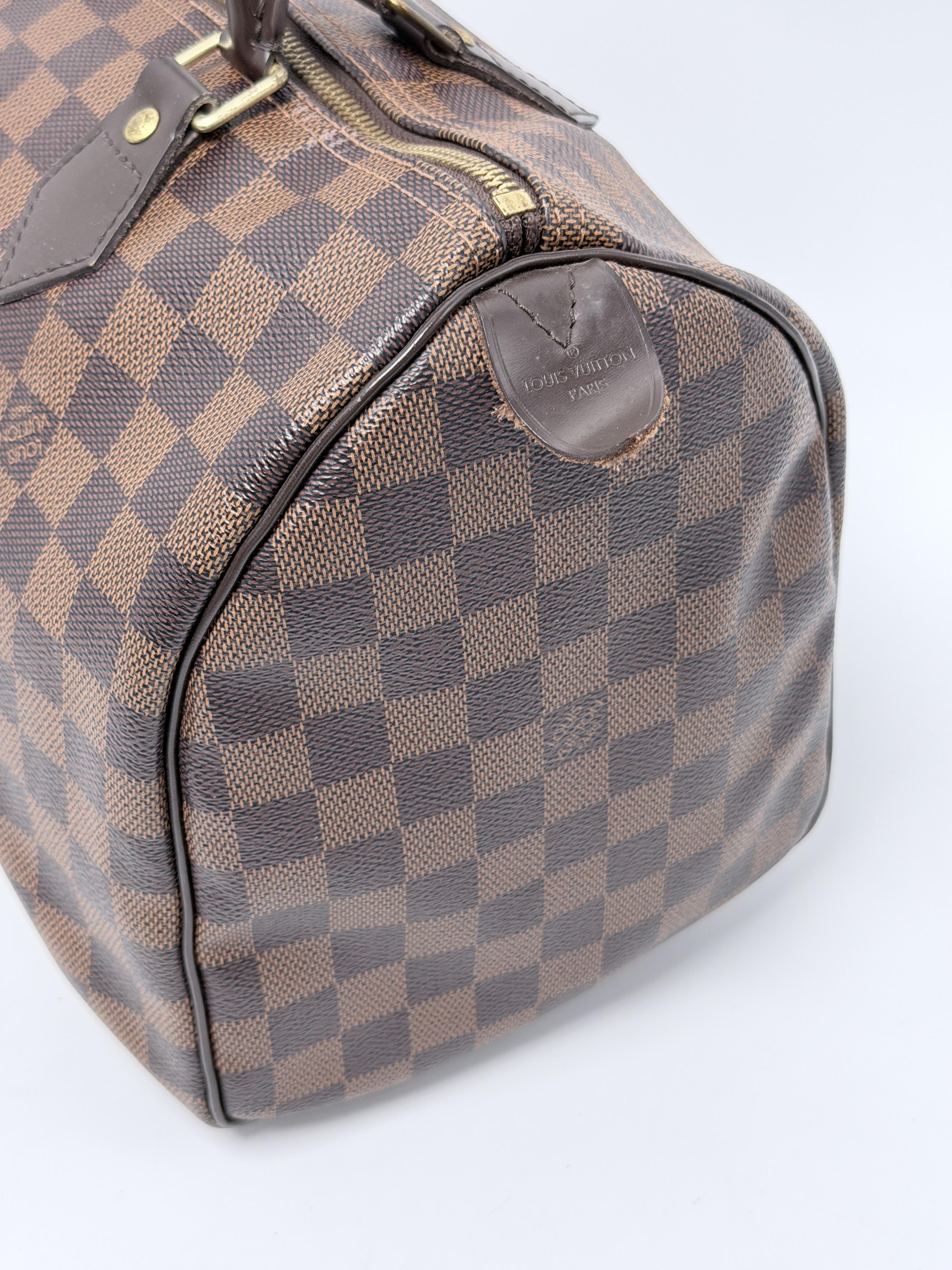 Speedy 30 Damier Ebene Top Handle Handbag Shoulder Bag JA1210LV